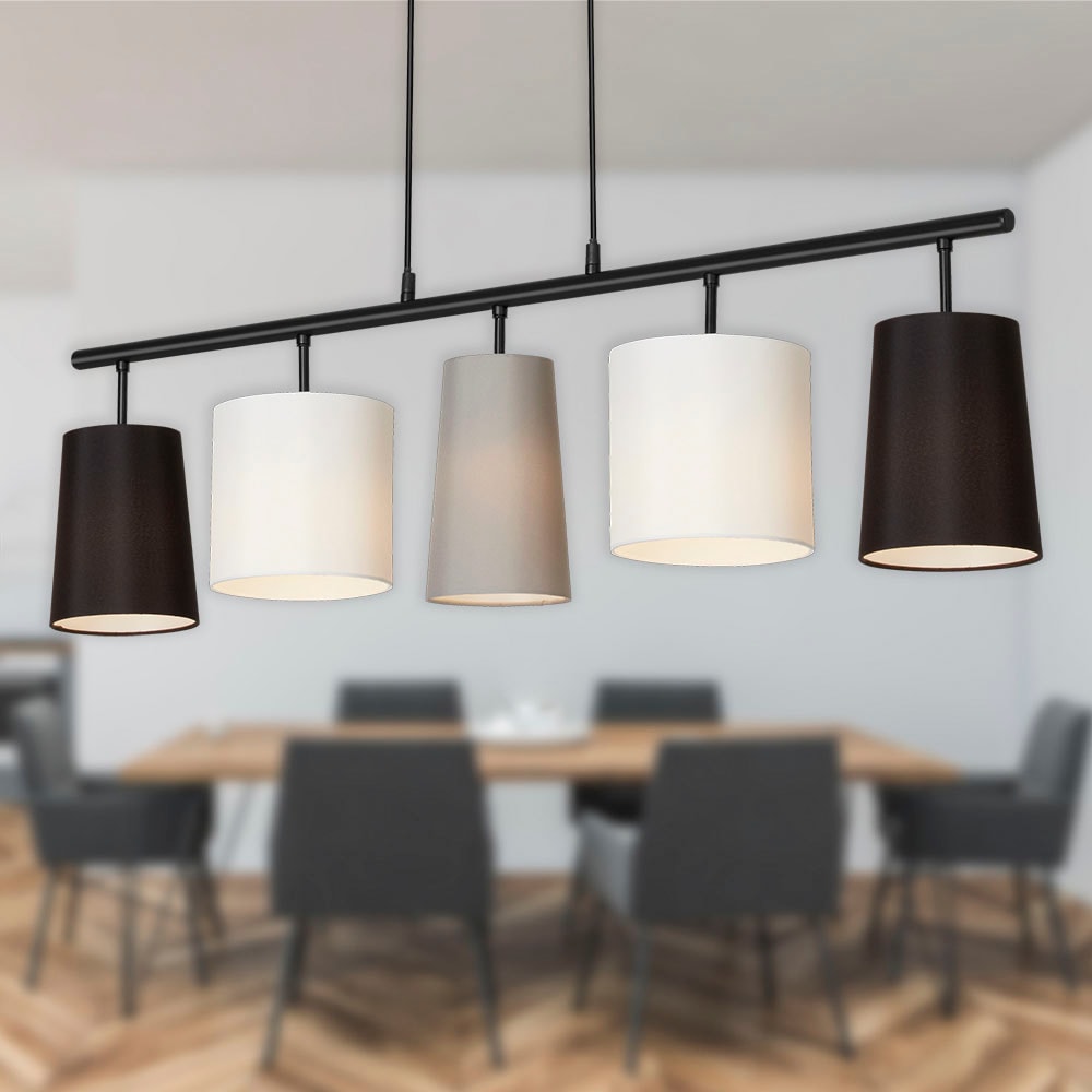 Briloner Leuchten Pendelleuchte »4009055 SHADES«, Leuchtmittel E14 | ohne Leuchtmittel, Hängelampe, 96x120cm, Grau-Schwarz-Weiß, max.40W, E14, Esszimmer