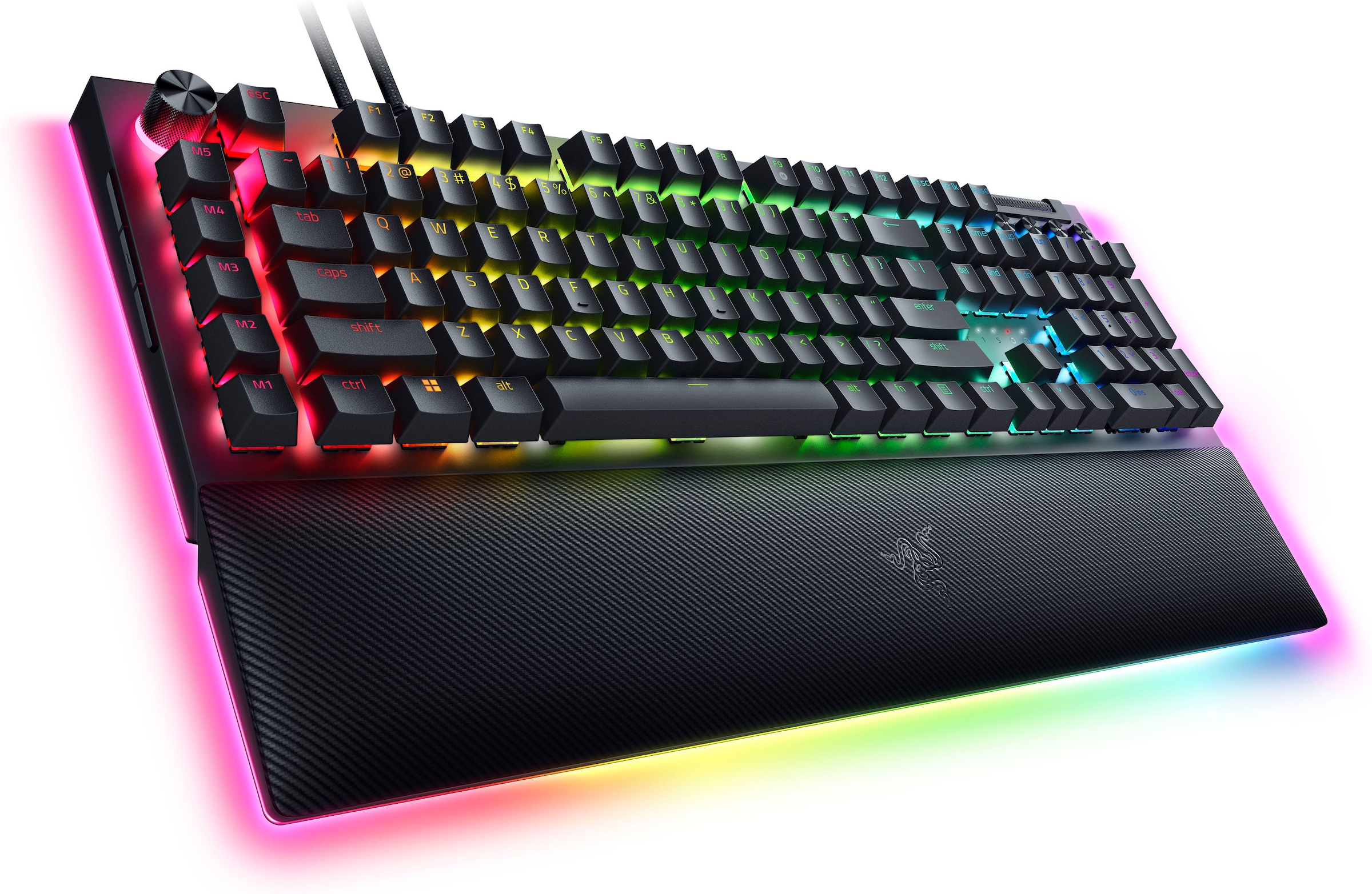 RAZER Gaming-Tastatur »BlackWidow V4 Pro Green Switch«, (Fn-Tasten-Gaming-Modus-Ziffernblock-Makrotasten-Multimedia-Tasten-Handgelenkauflage)