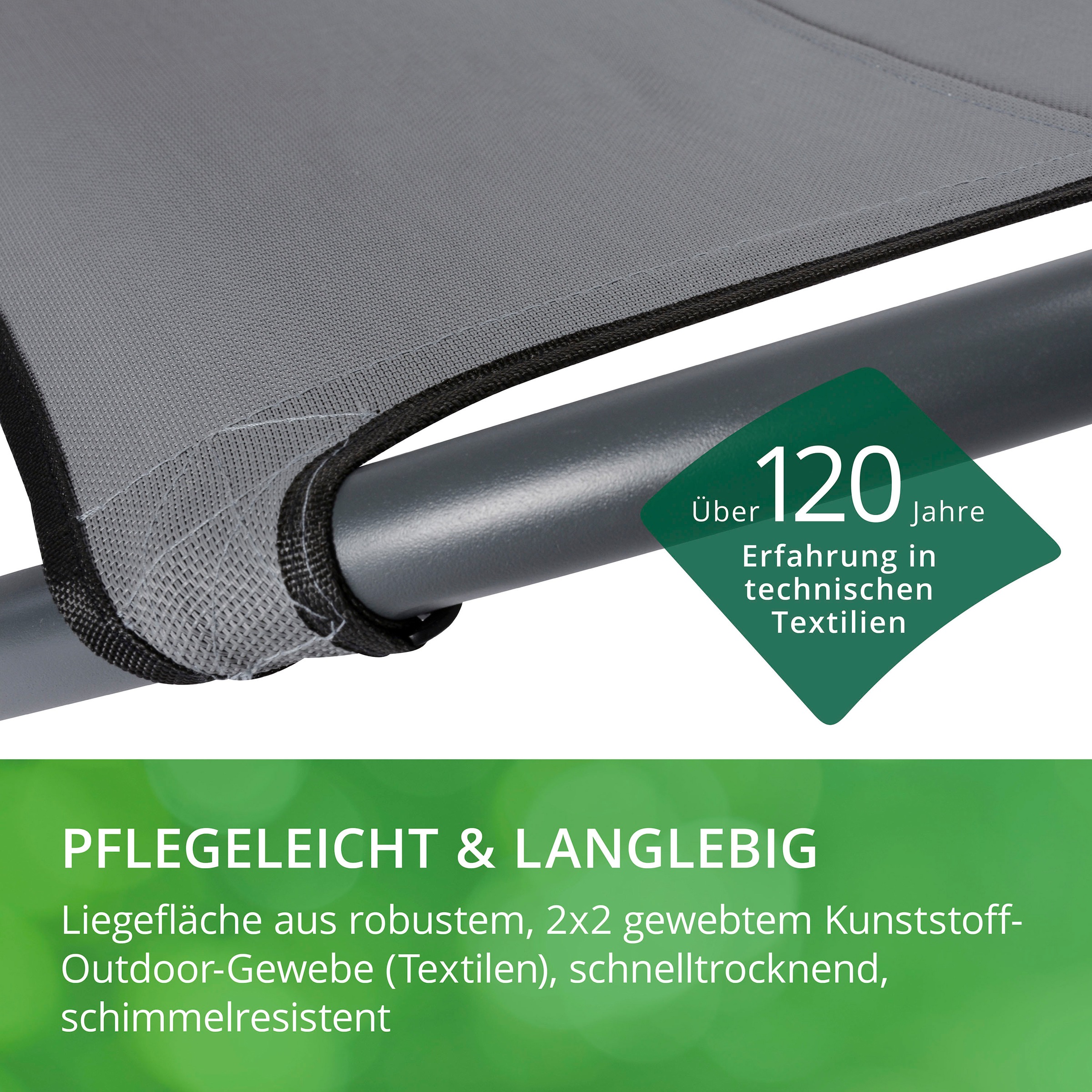 Leco Gartenliege »Eni«, Textilene-Bespannung im Federrahmen