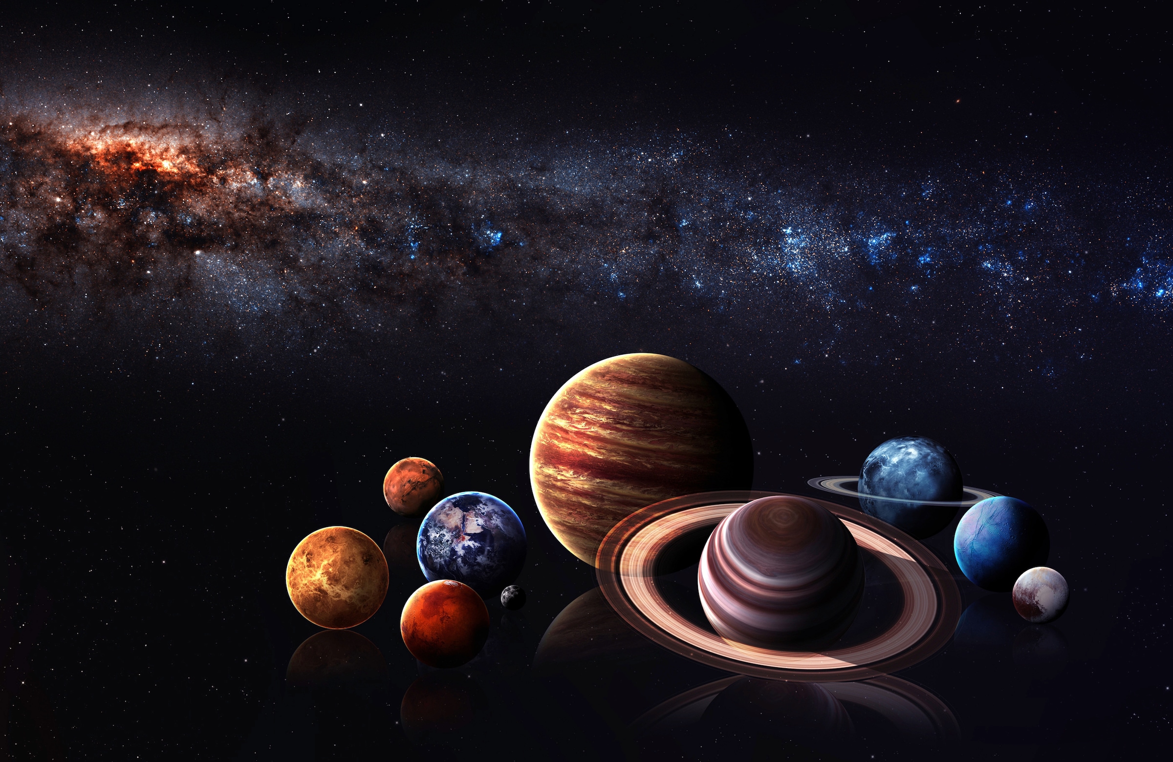 Papermoon Fototapete »PLANETEN-ERDE GALAXIE MILCH STRAßE WELTALL UNIVERSUM«