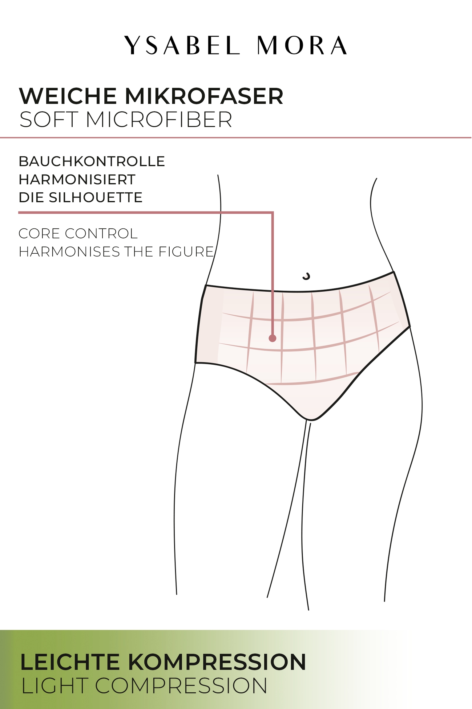 YSABEL MORA Shapingslip 2er Pack,  elastisch, Mesh, mittlerer Form-Effekt, Tüll