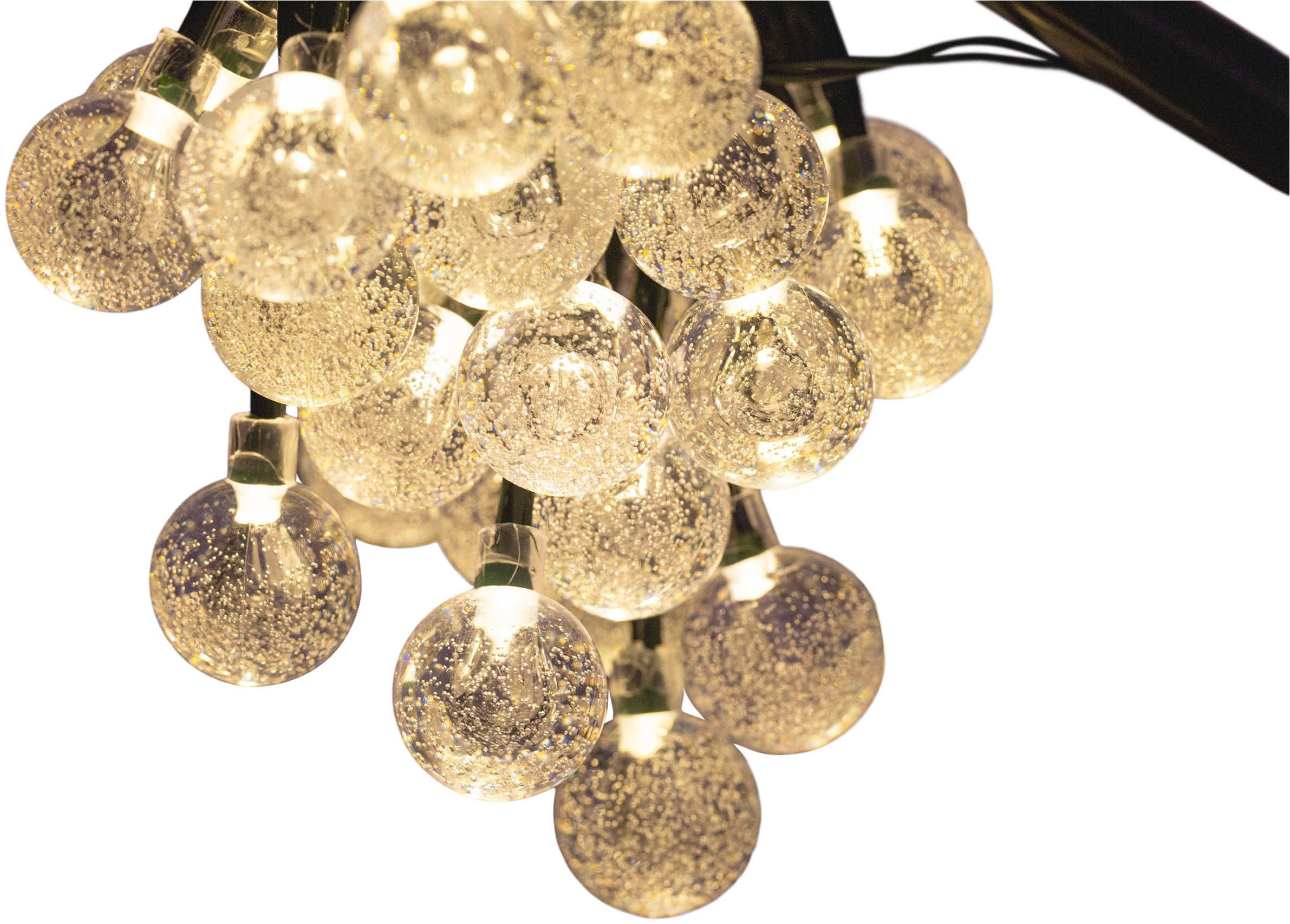 näve LED-Lichterkette »Becul«, 50 St.-flammig, Solar, 50 Leuchtkugeln, 8 Leuchtmodi per Fernbedienung inkl., Timer