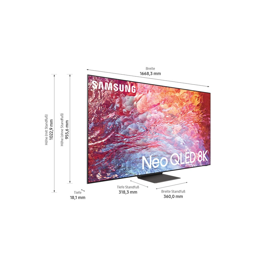 Samsung QLED-Fernseher »75" Neo QLED 8K QN700B (2022)«, 189 cm/75 Zoll, 8K, Smart-TV