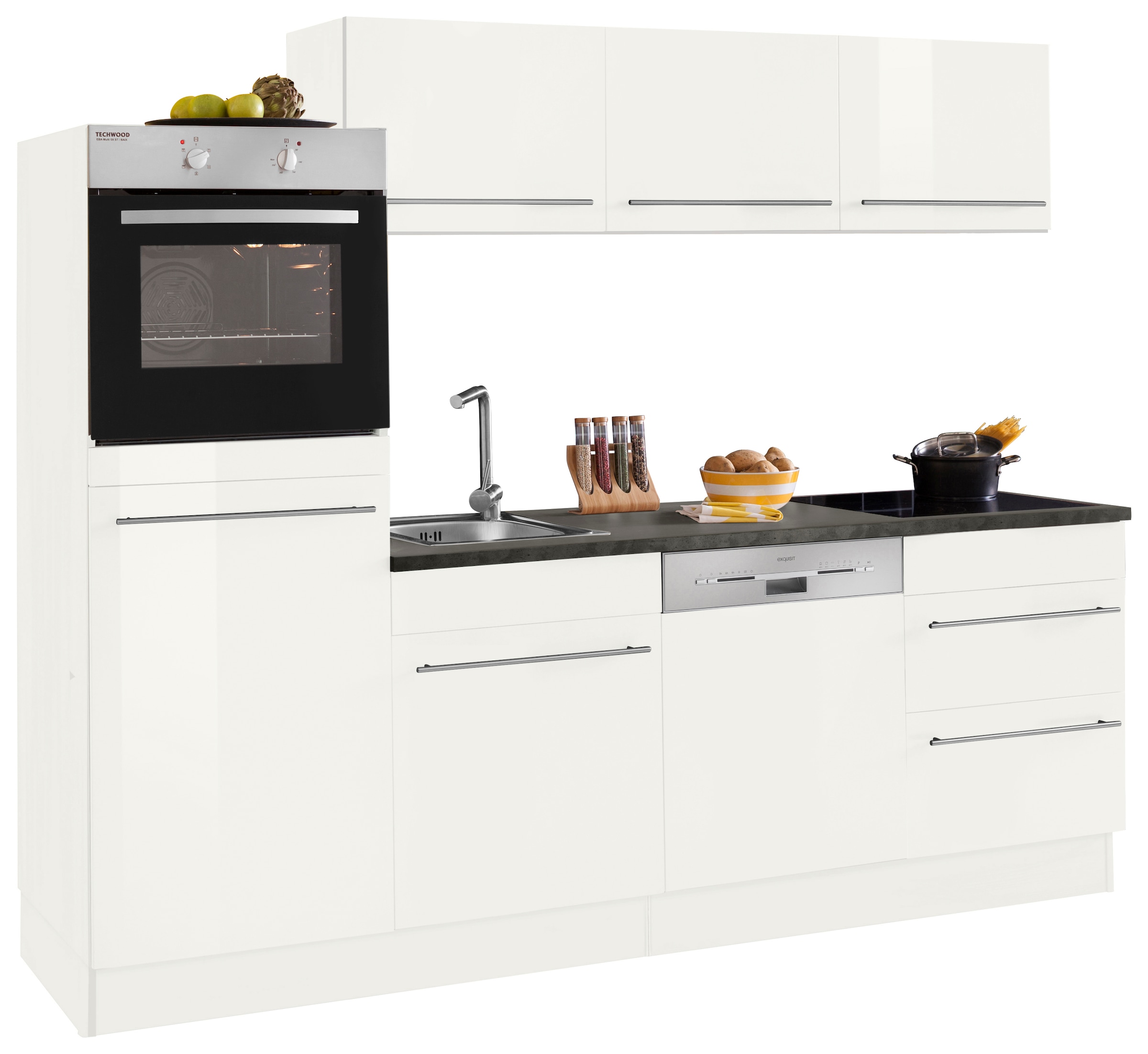 Küche Arbeitsplatte OPTIFIT 240 bestellen auf Breite der E-Geräten, cm, Stärke wählbar »Bern«, Rechnung mit