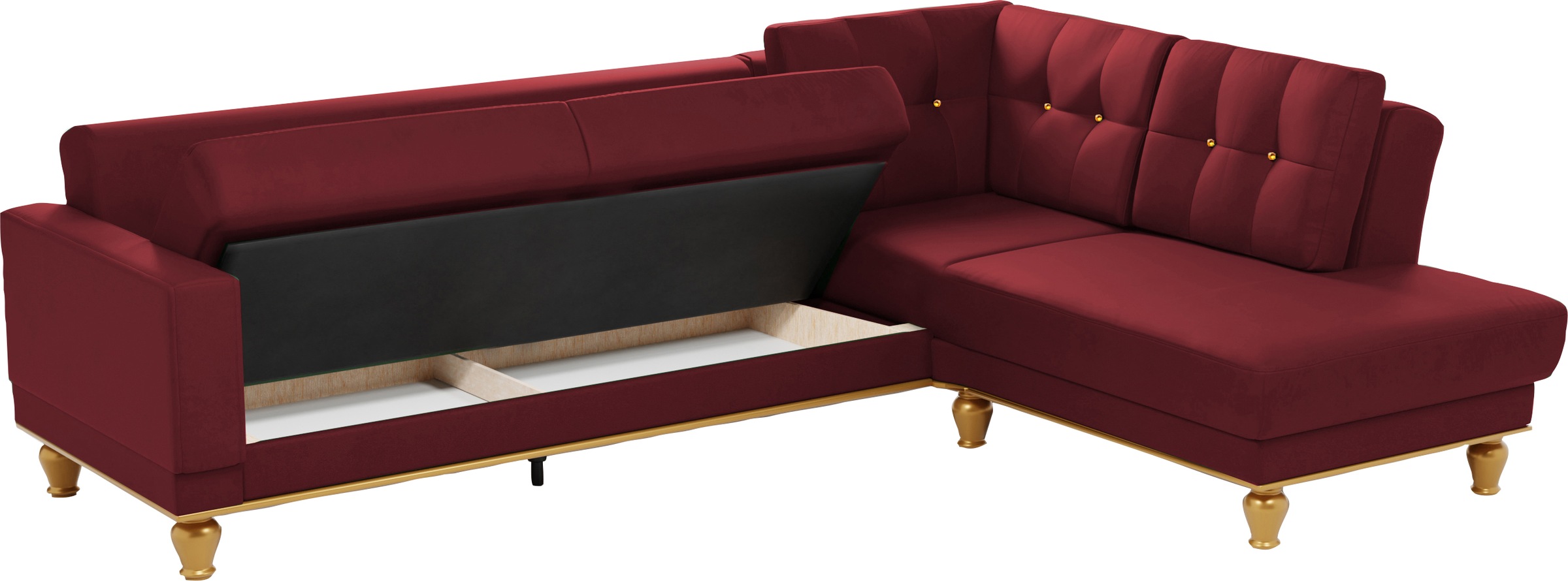 sit&more Ecksofa »Orient 5 L-Form«, mit Strass-Stein, wahlweise mit Bettfunktion und Bettkasten