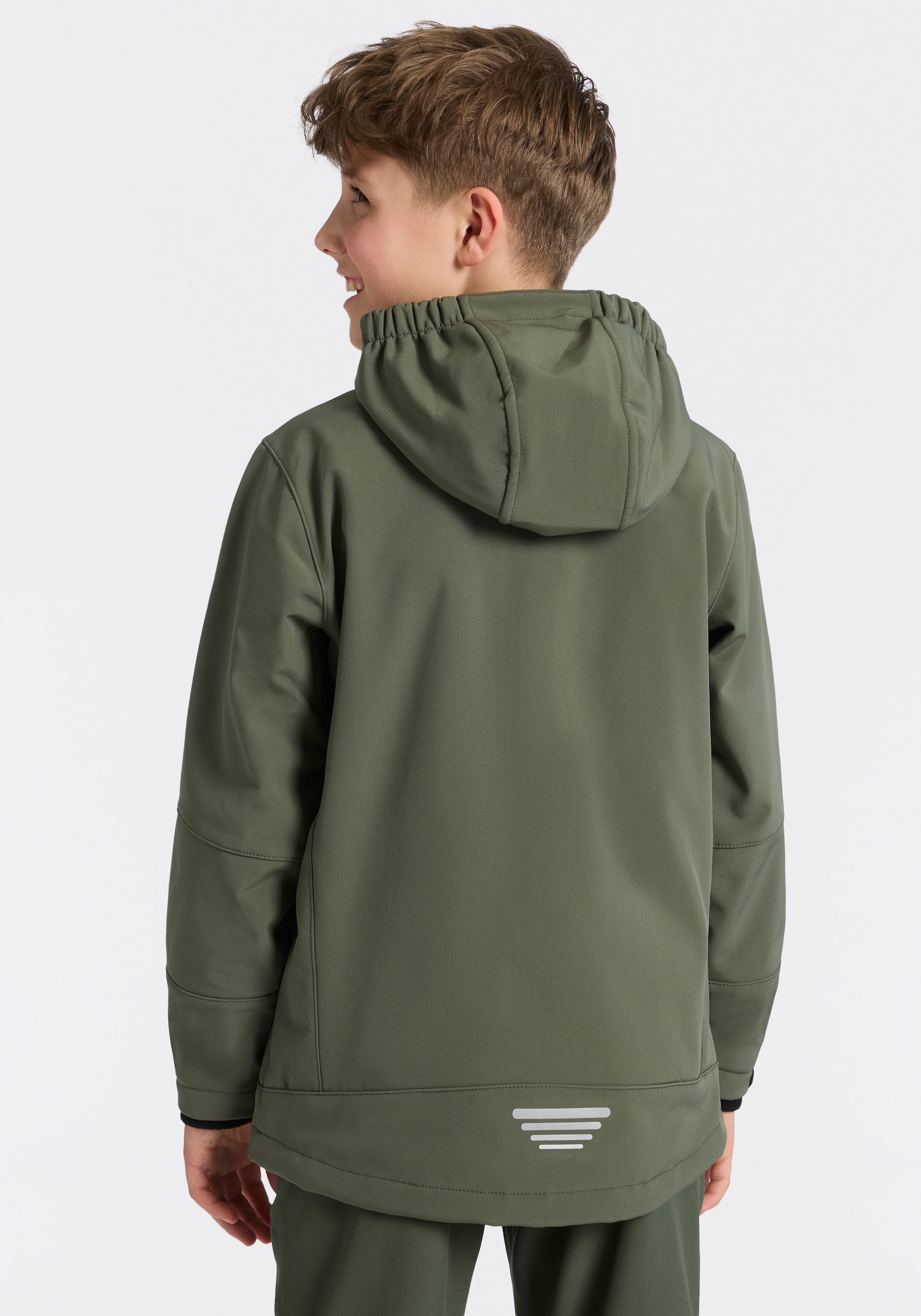 CMP Softshelljacke »KID  SOFTSHELL JACKET FIX HOOD« mit Kapuze mit Clima Protect Membran, wasserabweisend, atmungsaktiv