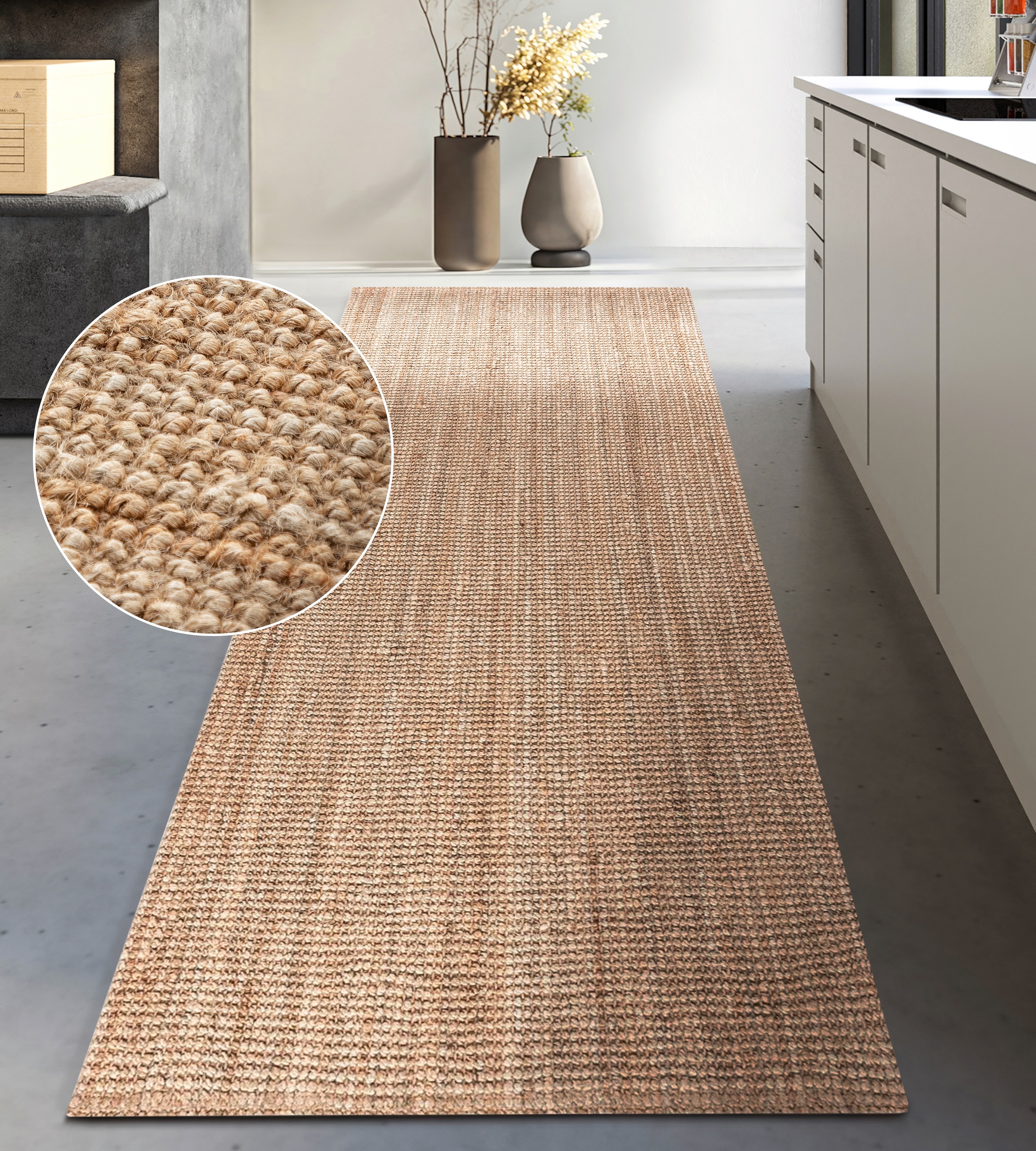 my home Teppich »Avot Juteteppich«, rechteckig, 10 mm Höhe, 100% Jutefaser, günstig online kaufen