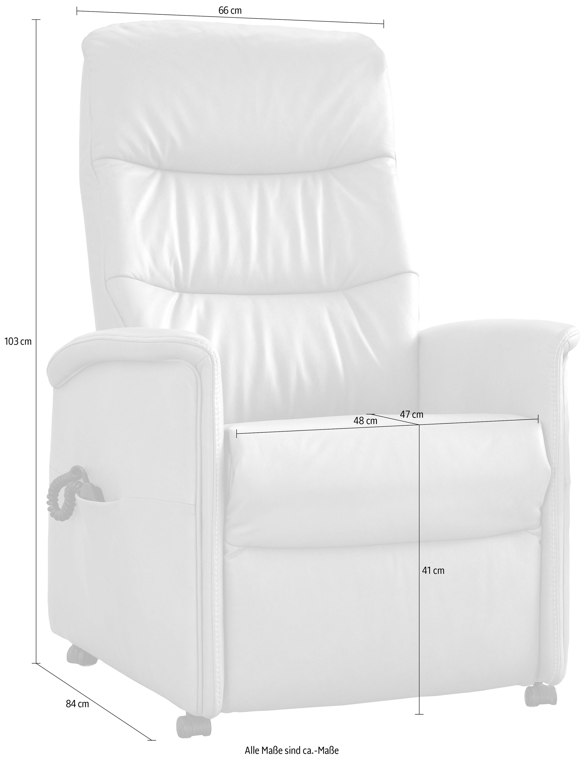 Aufstehhilfe in Rechnung auf oder »himolla 3 verstellbar, elektrisch manuell Relaxsessel bestellen 9051«, Sitzhöhen, himolla