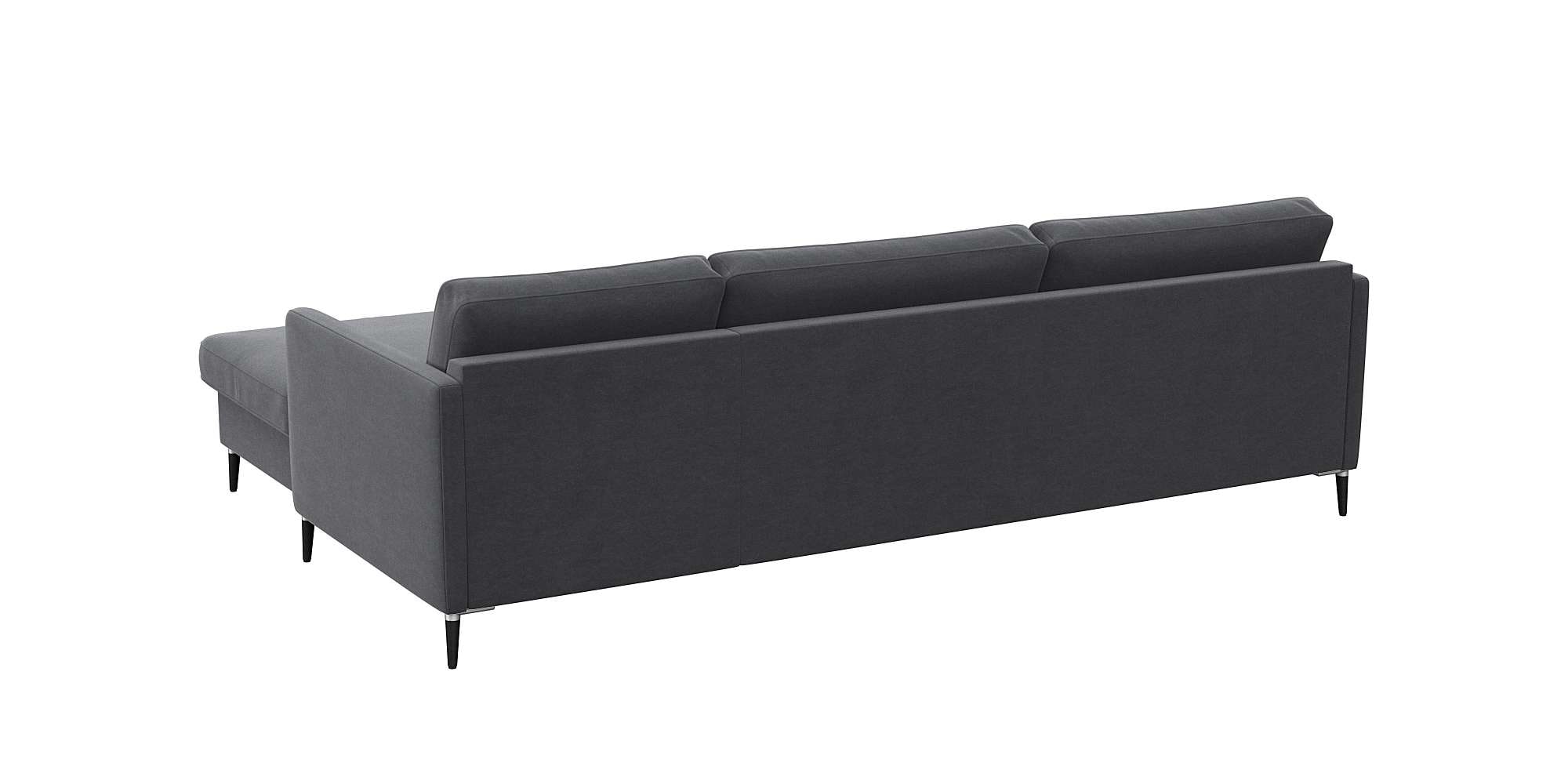 FLEXLUX Ecksofa »Fiore, super Sitzkomfort durch Kaltschaum im Sitz, L-Form«, schmale Armlehnen, Füße Alu+schwarz