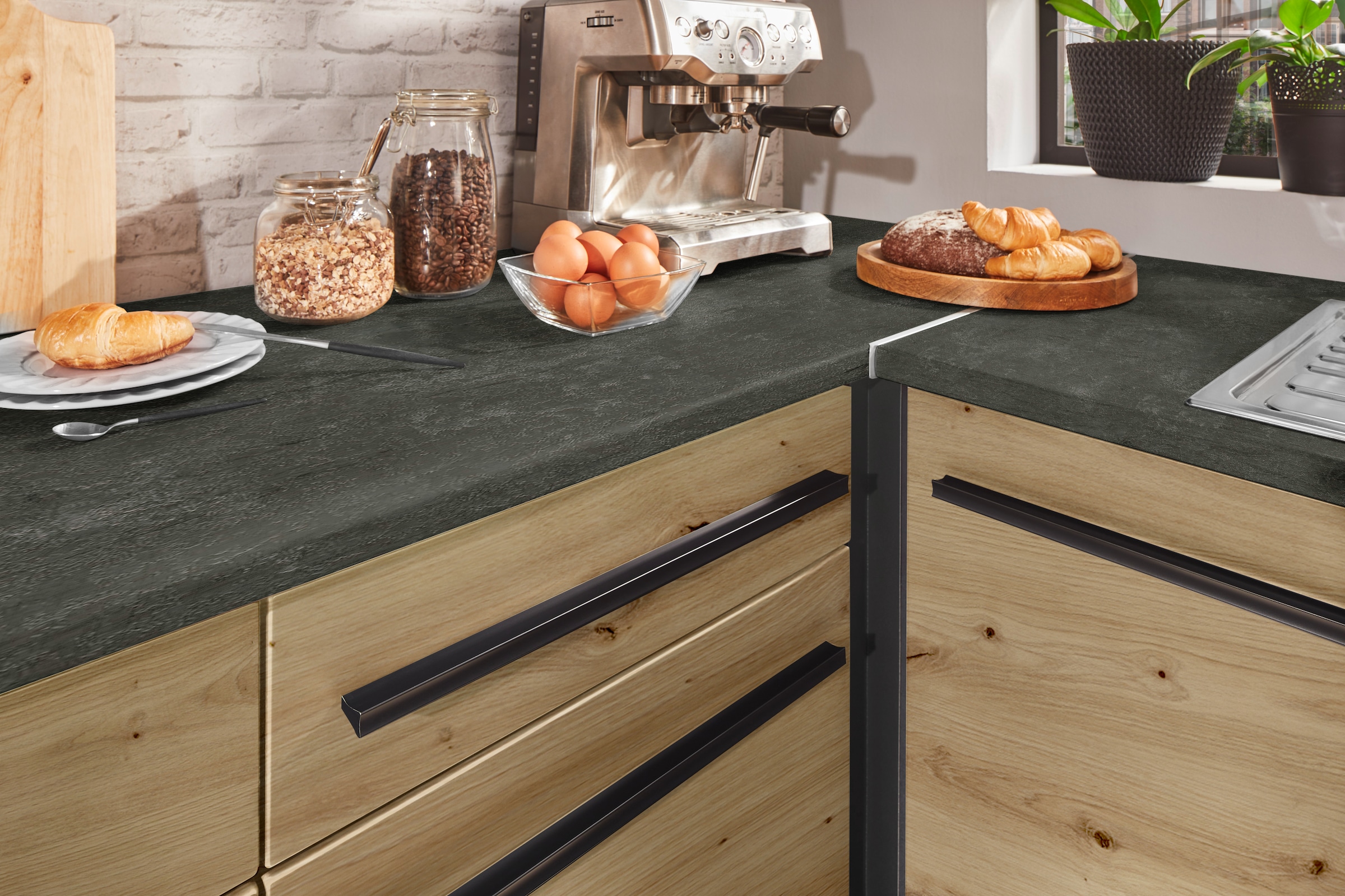 BASIC by Balculina Winkelküche »Jazz« Stellbreite 260x175 cm, wahlweise mit E-Geräten