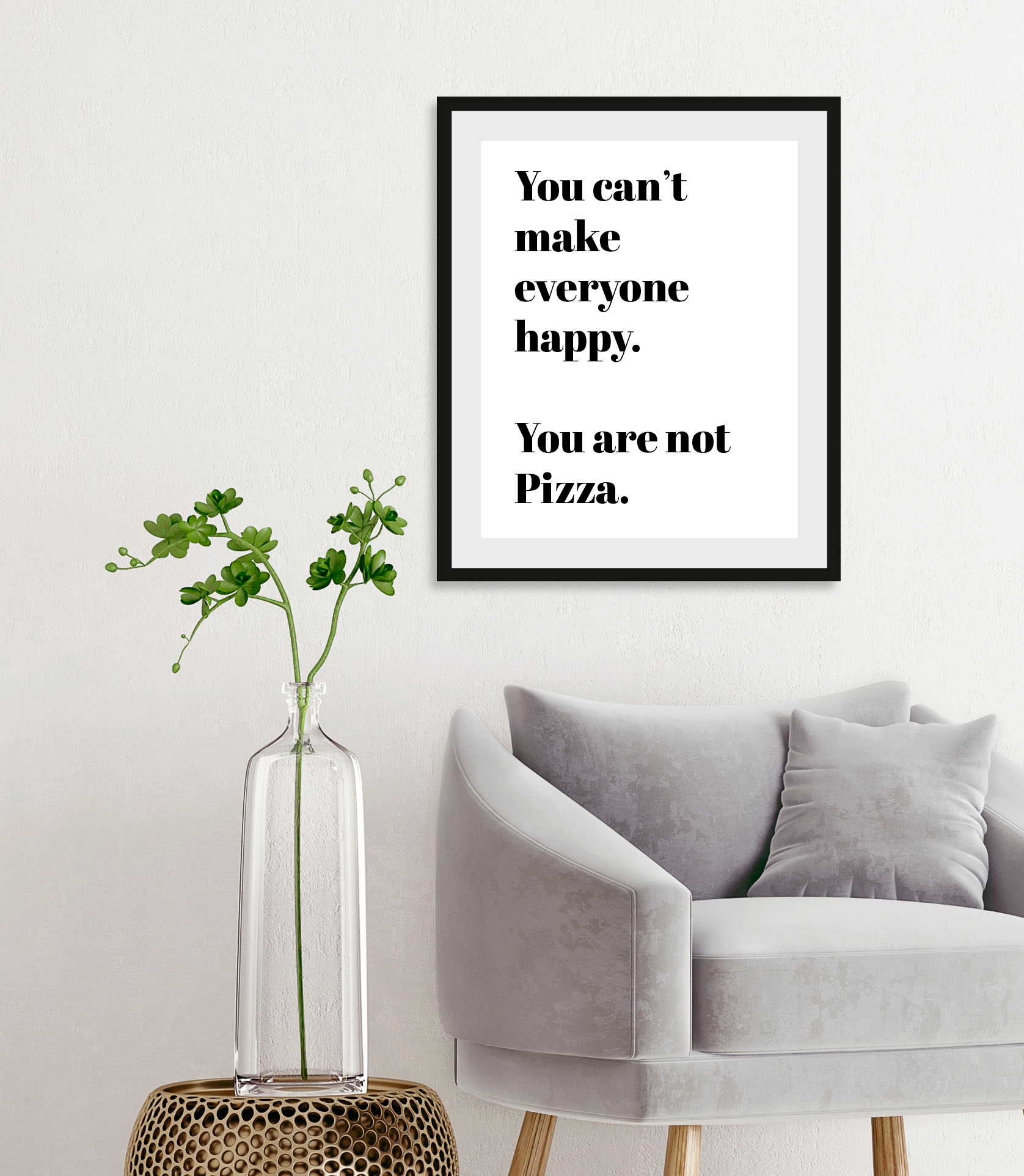 queence Bild »You are not Pizza«, Schriftzüge-Schriftzug-Sprüche & Texte-Hu günstig online kaufen