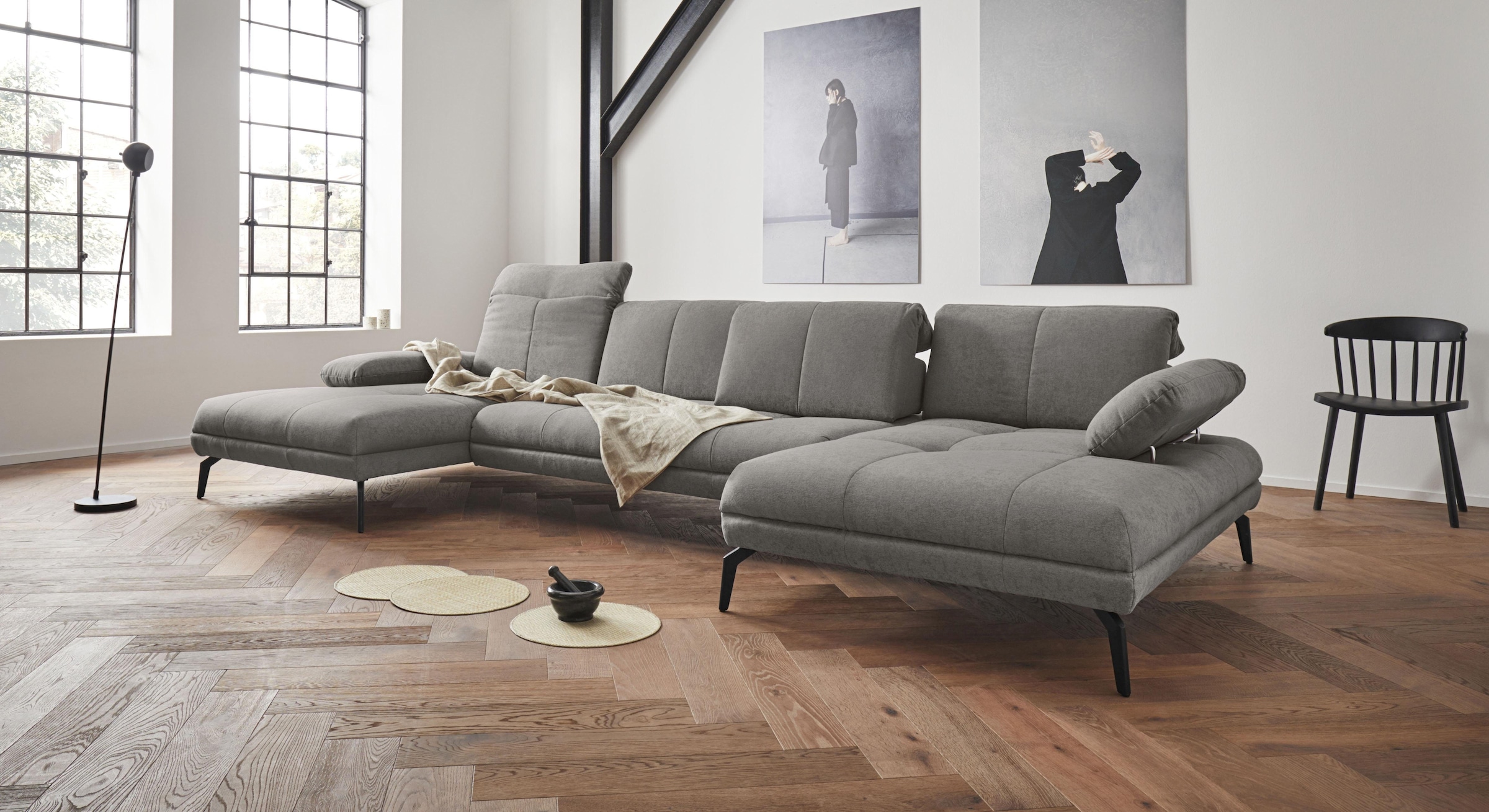 andas Wohnlandschaft »Stenlille Multifunktions-Sofa, U-Form«, incl. Sitztie günstig online kaufen