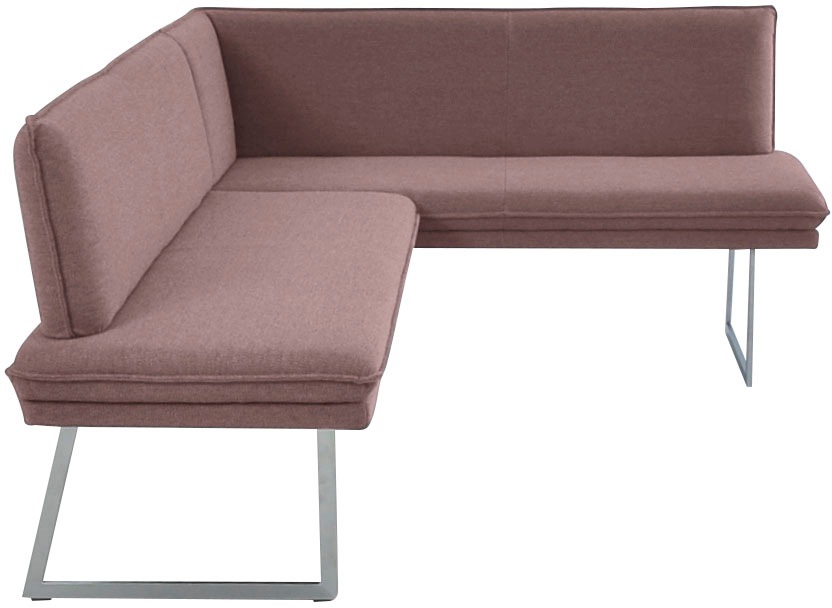 K+W Komfort & Wohnen Eckbank mit Sattlernaht und schmaler Kufe, langer Sche günstig online kaufen