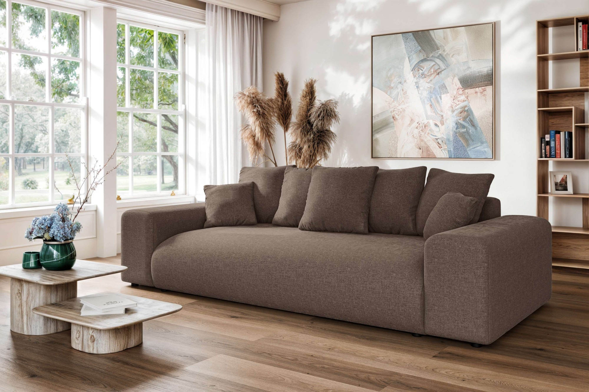 Home affaire Big-Sofa »LAKESIDE 3-Sitzer Schlafsofa mit Bettkasten, Breite günstig online kaufen