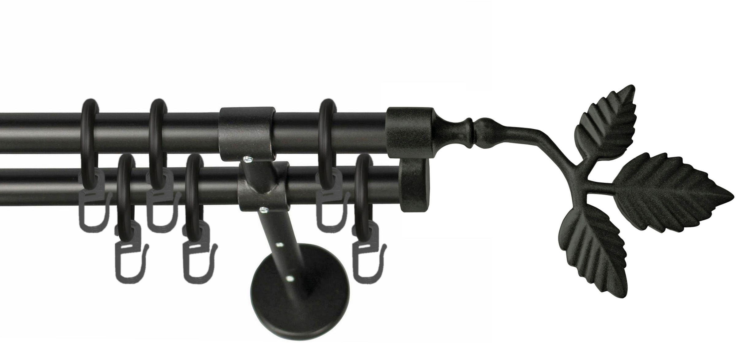 GARESA Gardinenstange »RUSTIKA« Ø 16 mm 2 läufig-läufig Wunschmaßlänge;Träg günstig online kaufen