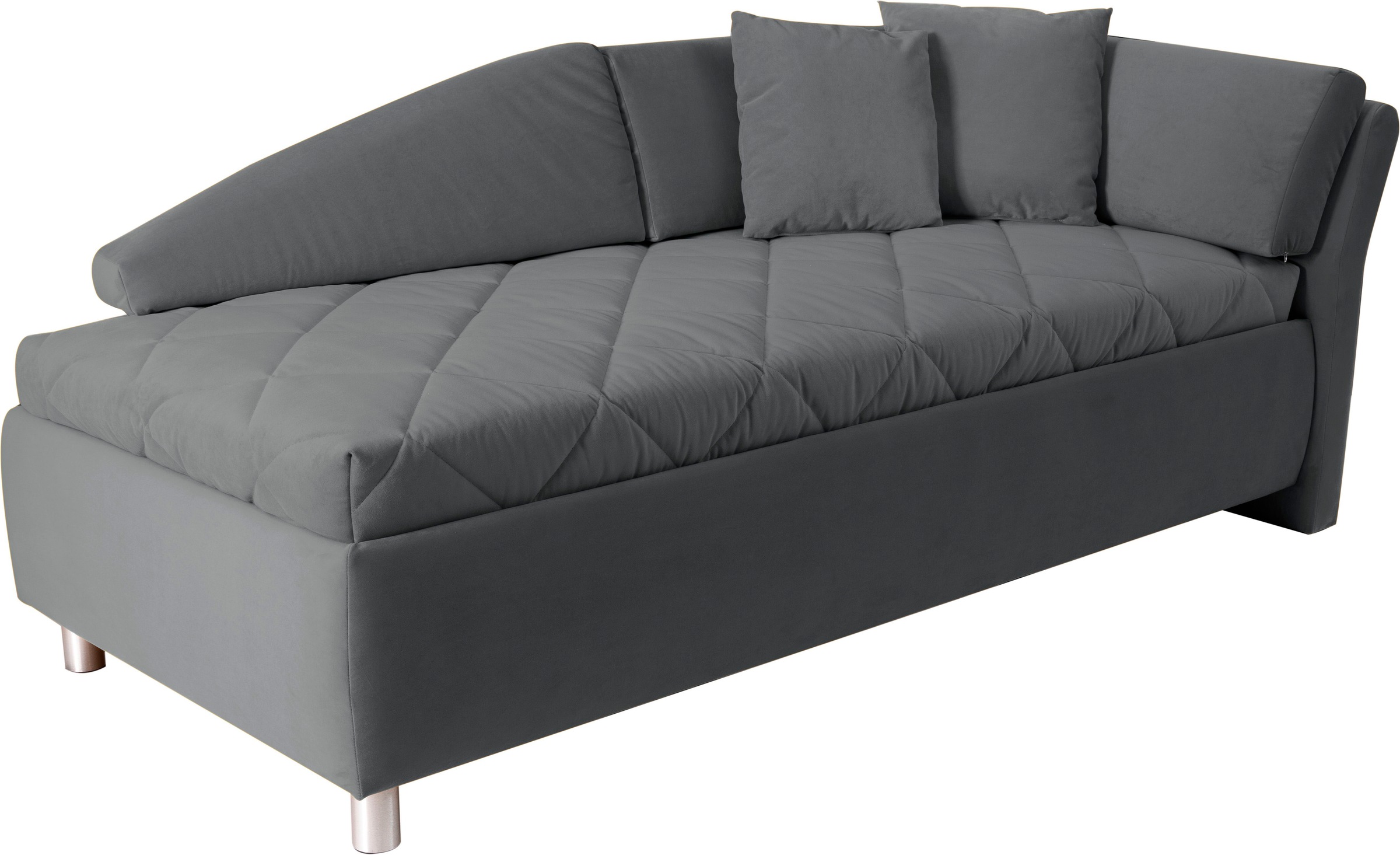 alina Schlafsofa, Bettkasten, Zierkissen-Set aus: 2 Stk. 40x40cm, 1 Stk. 30x30cm