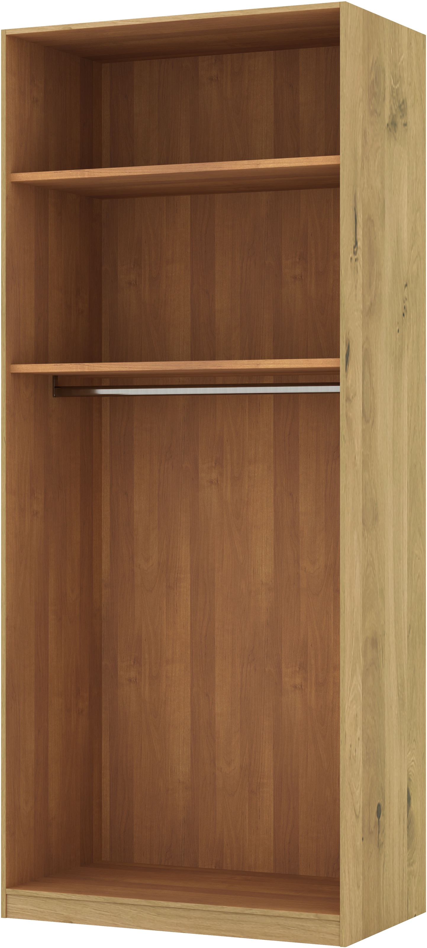 Musterring Drehtürenschrank »Savona, Kleiderschrank, Schrank, Garderobe, teilmassiv Eiche«, (mit Türdämpfern, mit Spiegel oder Glas, extra Böden, MADE IN GERMANY), Türen in Bianco-Eiche massiv, Spiegel-/Glastüren, verschiedene Größen