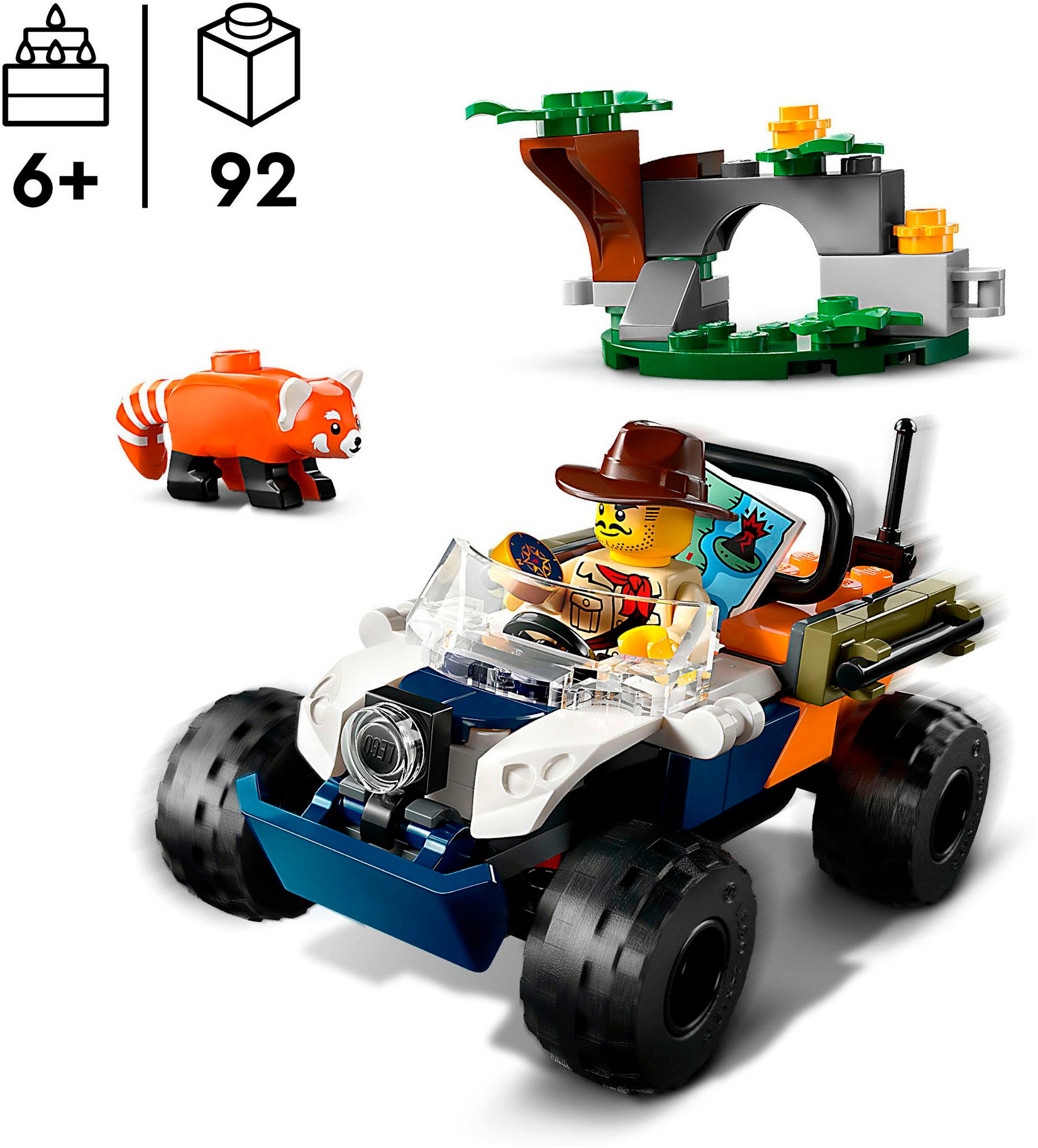 LEGO® Konstruktionsspielsteine »Dschungelforscher-Quad (60424), LEGO LEGO City«, (92 St.), Made in Europe