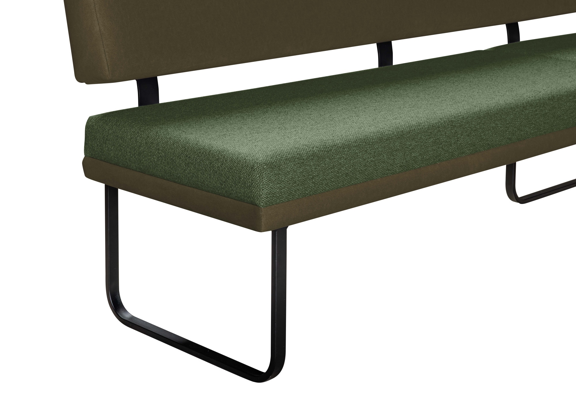 OTTO home Eckbank »Gabi Esszimmerbank, Bank, Küchenbank, Polsterbank« Gestell aus matt-schwarzem Flachmetall, stabil, 2-Stoff-Design