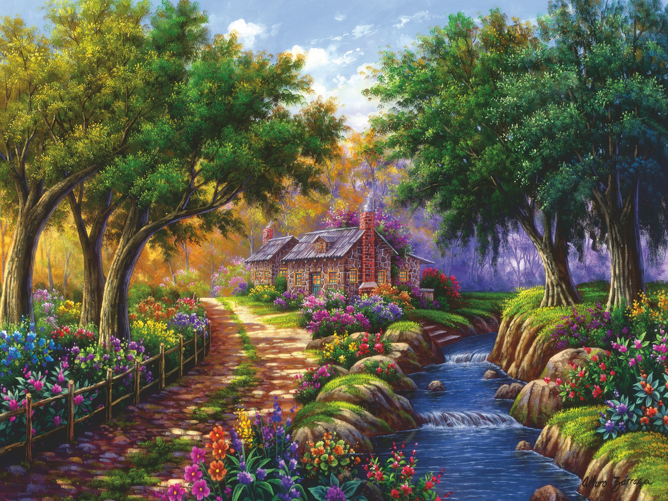 Ravensburger Puzzle »Cottage am Fluß«, Made in Germany