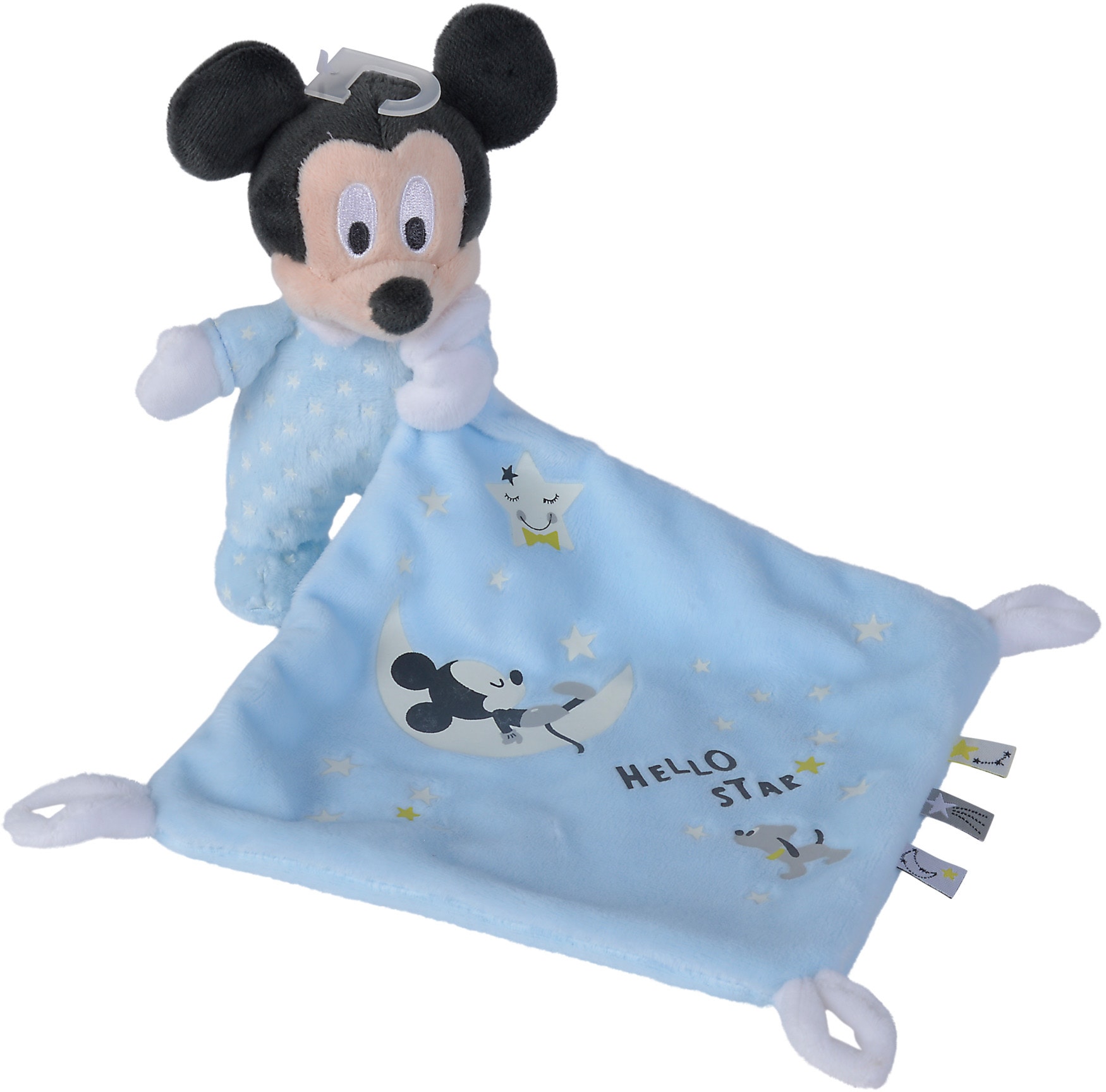 SIMBA Schmusetuch »Disney Mickey Glow in the dark, Starry Night«, mit leuchtenden Elementen