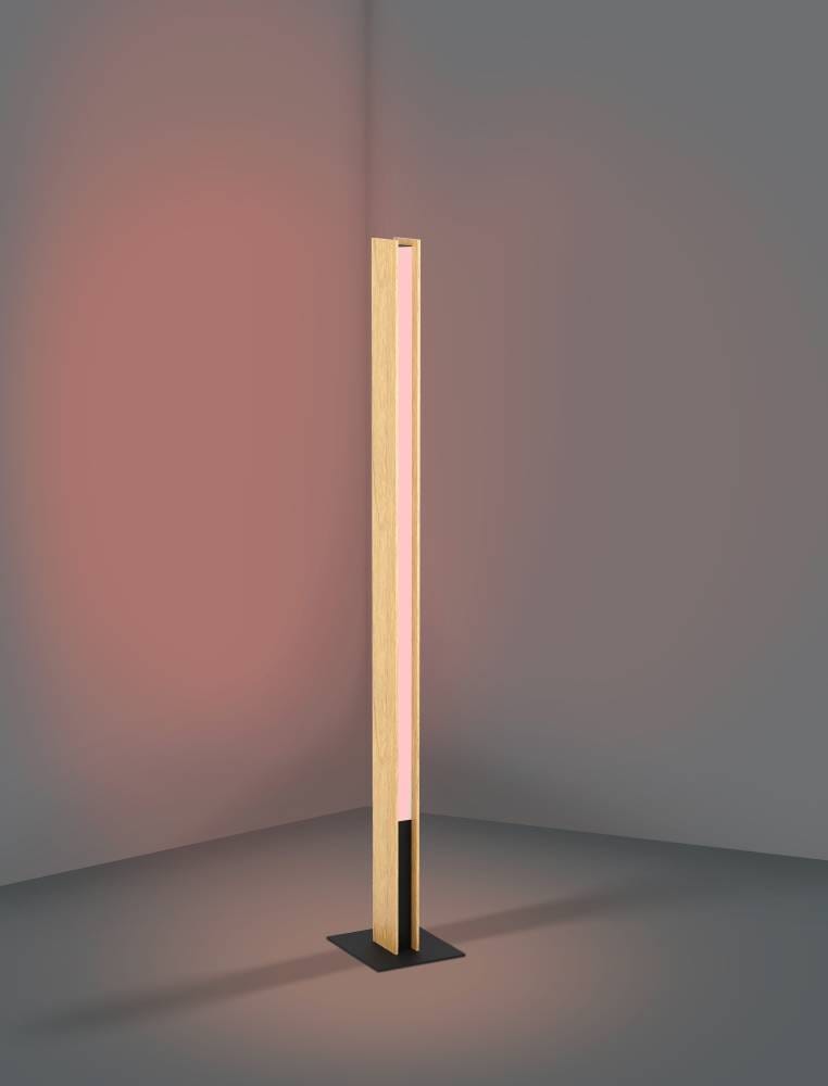 EGLO Stehlampe »ANCHORENA-Z Steheuchte, Holz, ZigBee 3.0, Disco-Modus, Lampe«, 1 flammig, Leuchtmittel LED-Modul | LED wechselbar, Timer, App / Sprachsteuerung Alexa, 150 cm, exkl. Fernbedienung