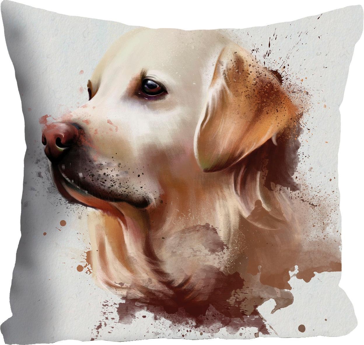 queence Dekokissen »Golden Retriever«, Kissenhülle ohne Füllung, 1 Stück günstig online kaufen