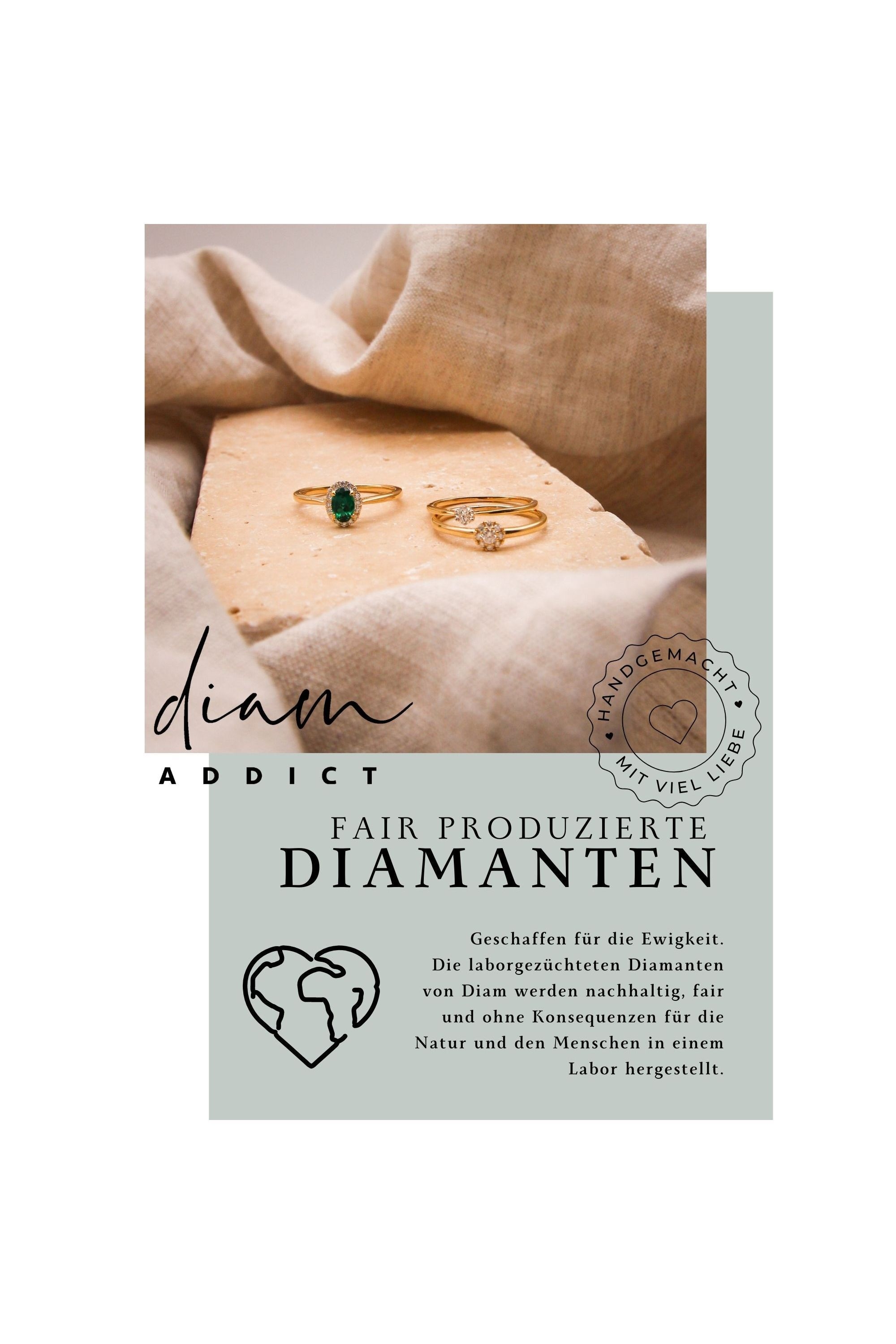 Diam Addict Kette mit Anhänger »585 Gelbgold im Labor gezüchteten Diamanten«