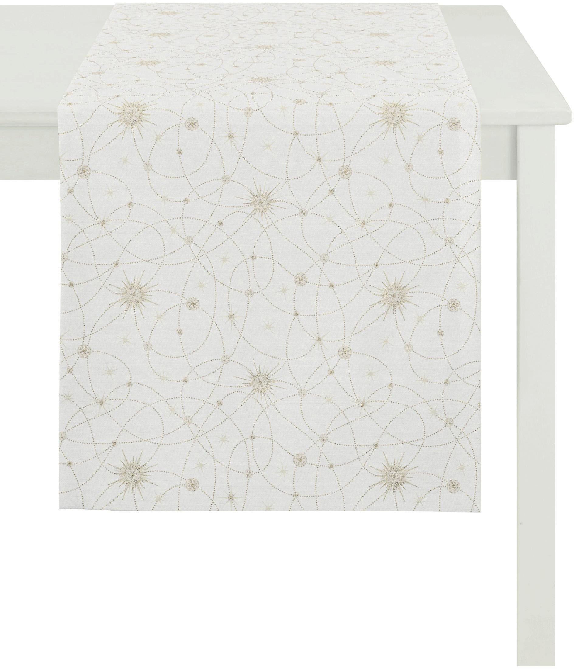 APELT Tischläufer »3009 Christmas Elegance, Weihnachtsdeko, Weihnachten« creme/goldfarben Obermaterial: 100% Polyester B/L: 48 cm x 140 cm