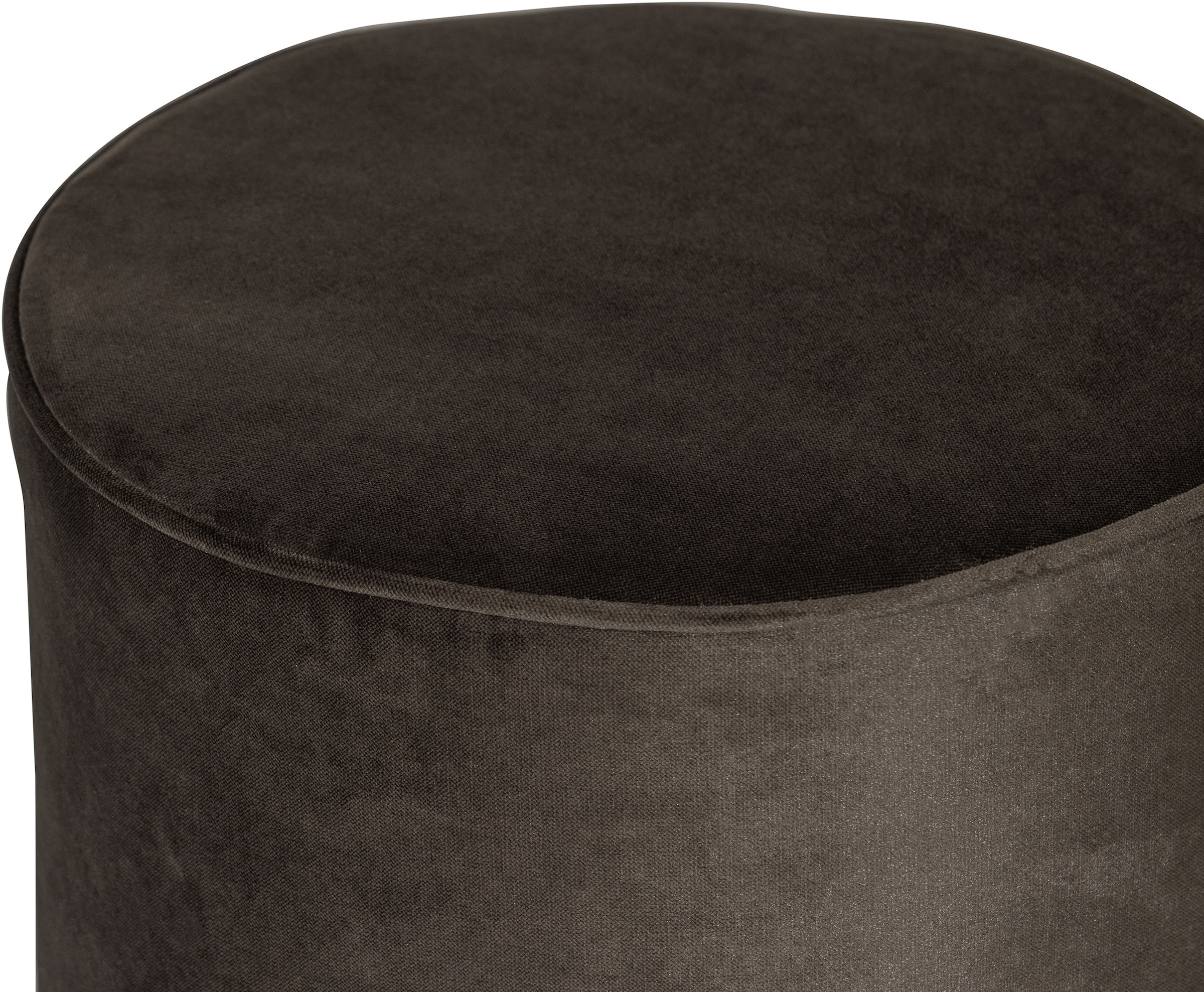 WOOOD Hocker »Sara«, weich gepolstert, runde Form, H 46 cm x Ø 46 cm