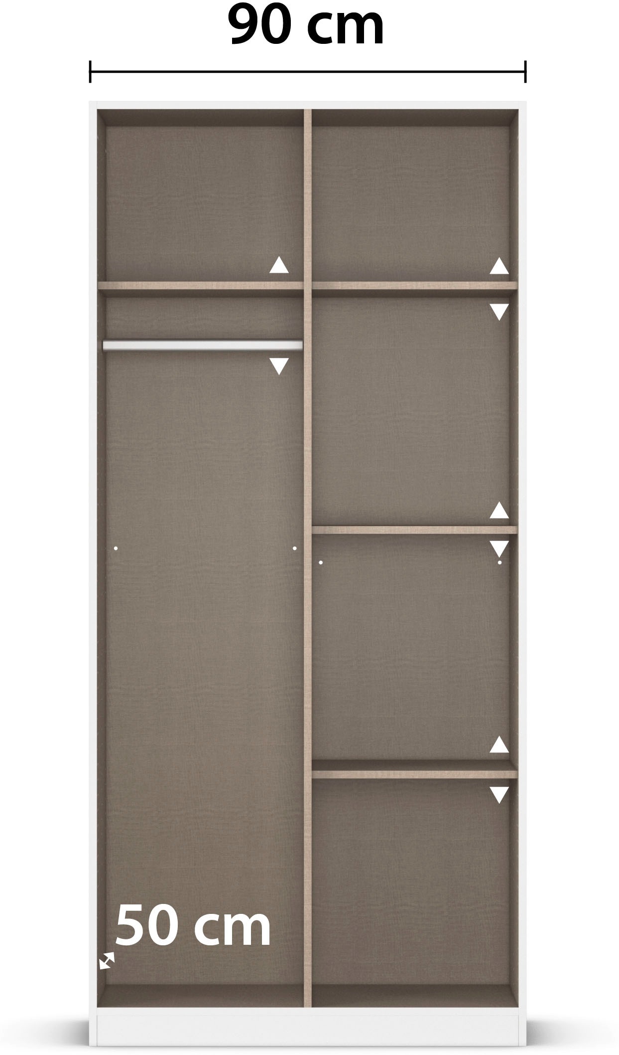 rauch Kleiderschrank »Schrank Garderobe Garderobenschrank Putzschrank Wäscheschrank BERGHEIM« Breite/Höhe/Tiefe: 91/197/54 cm,  mit viel Stauraum, rechte Tür abschließbar 2 Schlüssel MADE IN GERMANY