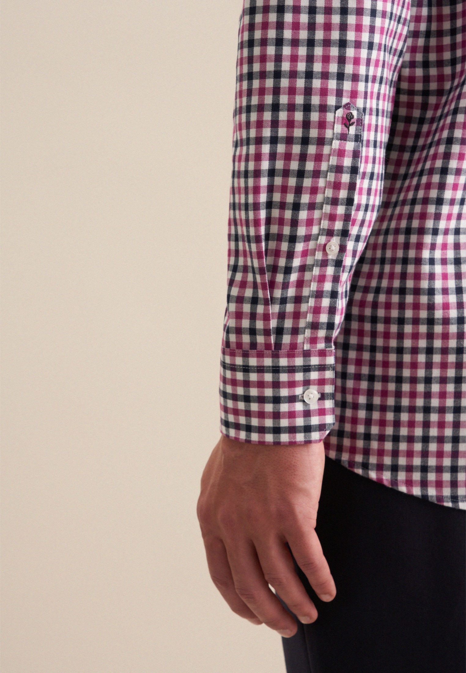 seidensticker Flanellhemd »Regular«, Regular Langarm Button-Down-Kragen Karo