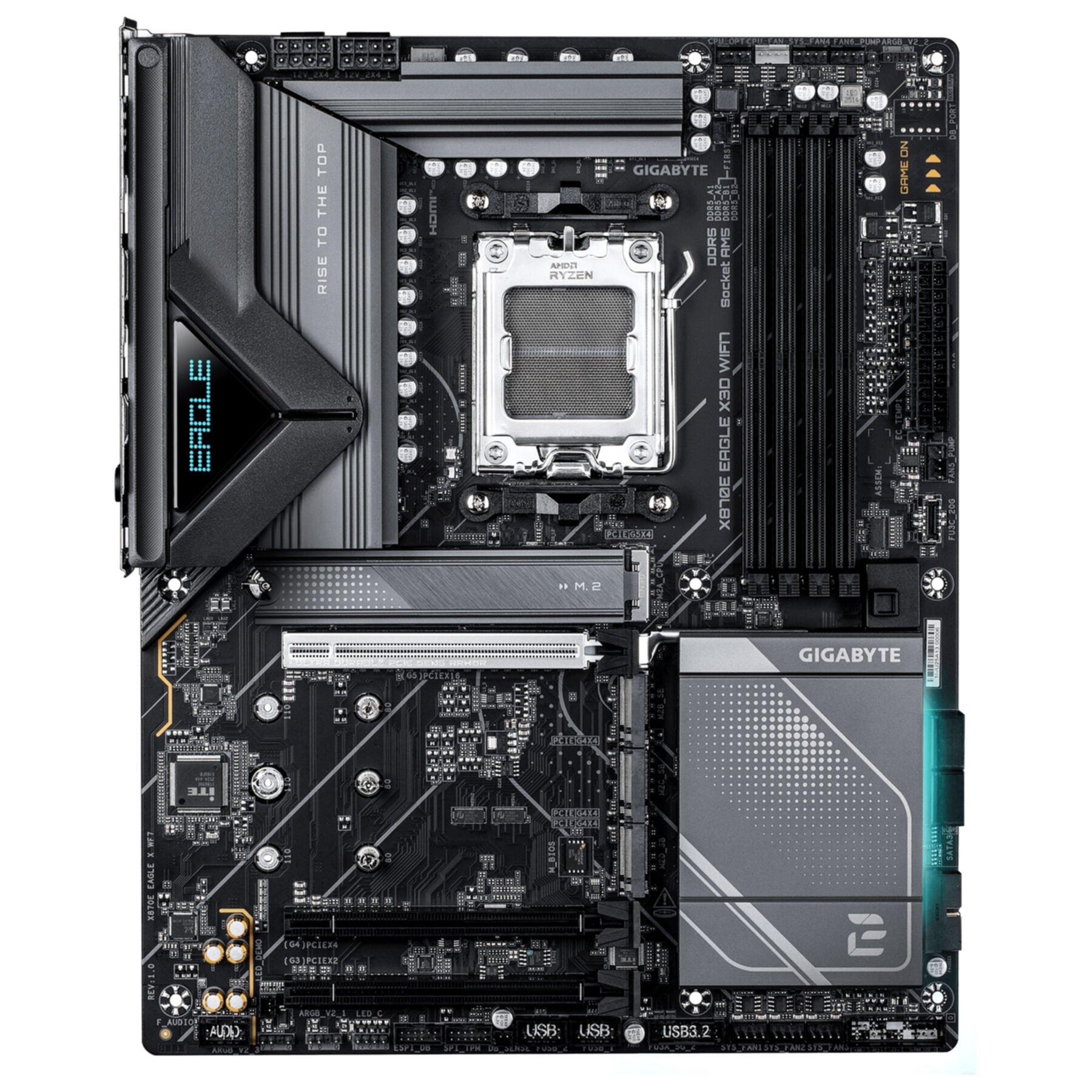 Gigabyte Mainboard »X870E EAGLE X3D WIFI7 Mainboard – Unterstützt AMD Ryzen 9000 CPUs, dig«