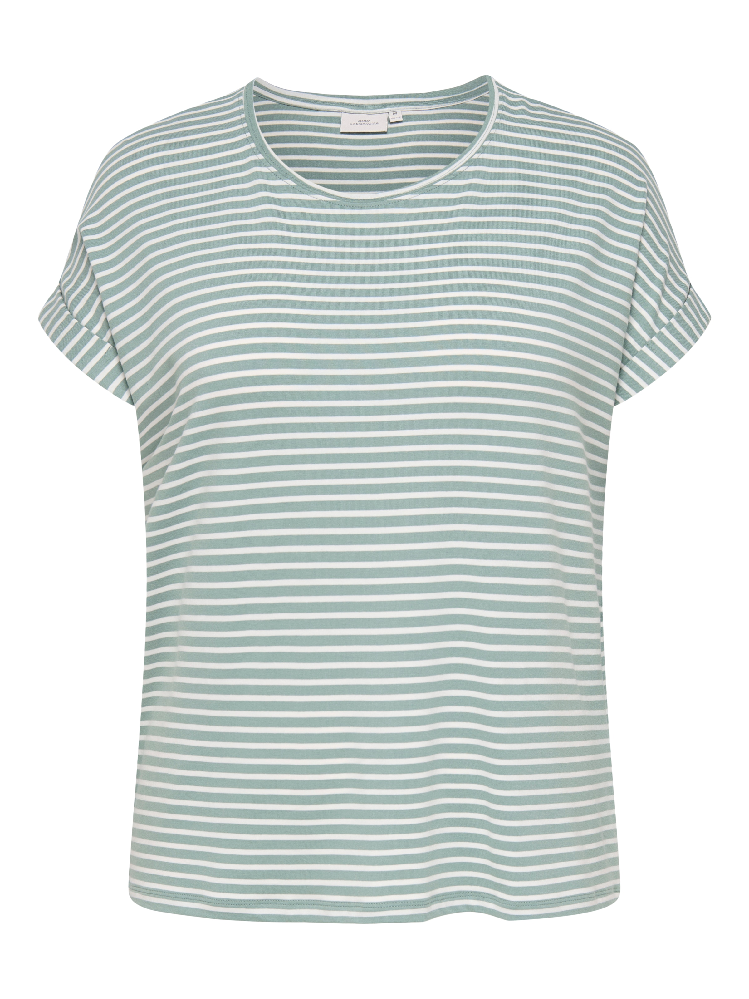 ONLY CARMAKOMA Kurzarmshirt »CARMOSTER STRIPE S/S O-NECK TOP JRS NOOS«