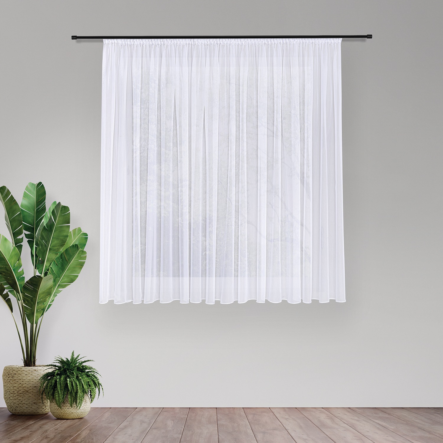 Gerster Gardine »Martina« Smokband 1 Stk. tlg. Pflegeleichte Effekt-Voile-W günstig online kaufen