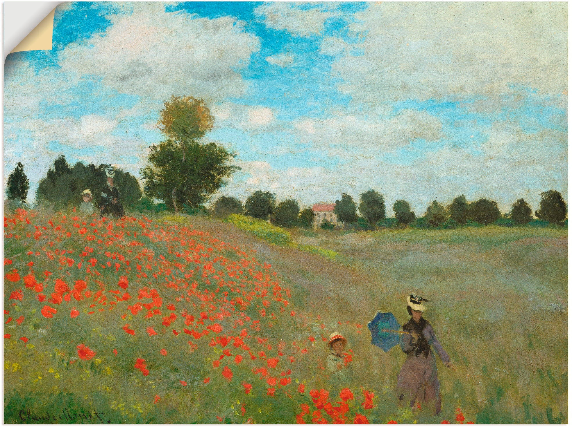 Artland Wandbild »Mohnfeld bei Argenteuil. 1873«, Blumen, (1 St.), als Lein günstig online kaufen