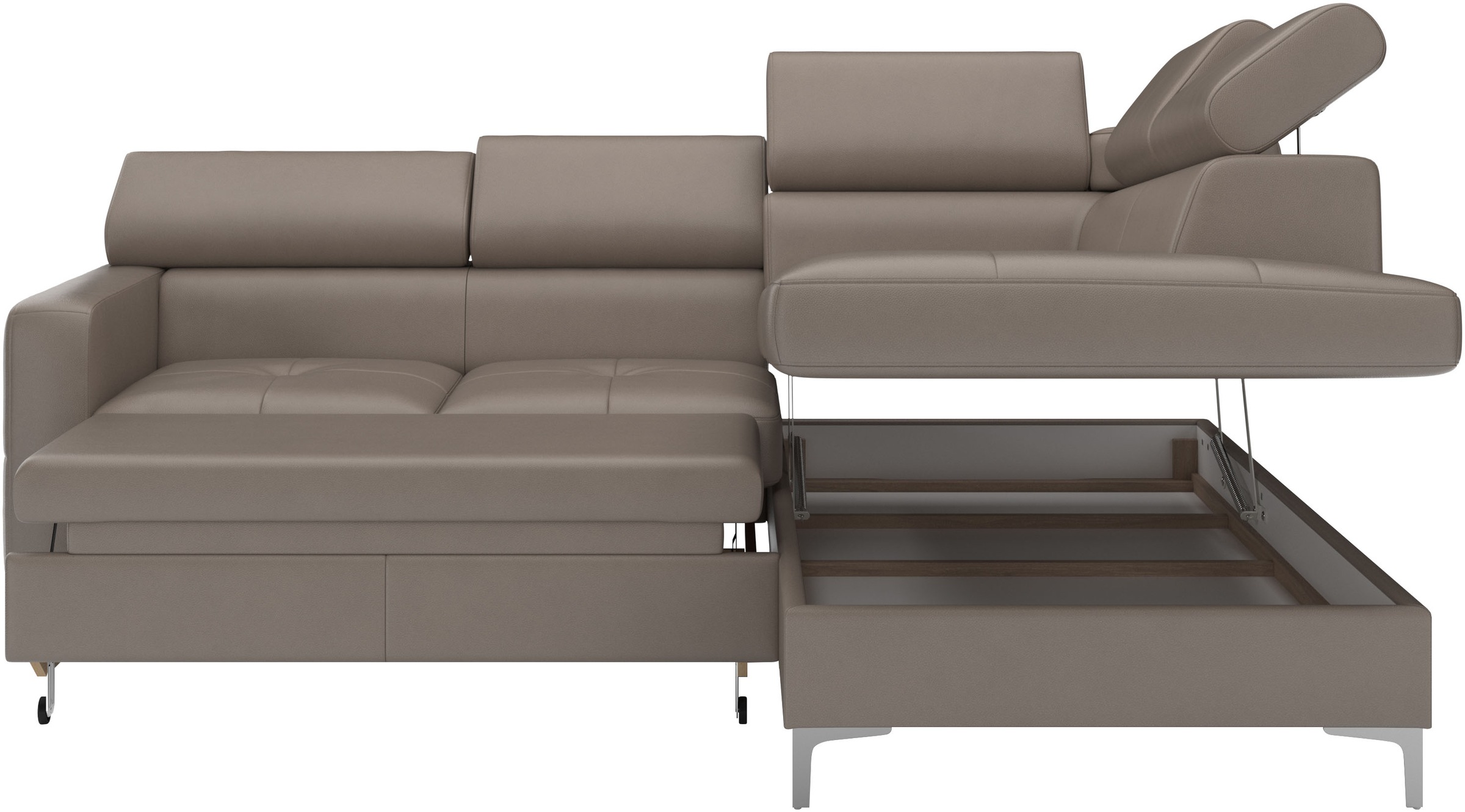 COTTA Ecksofa »Sammy L-Form«, mit Kopfteilverstellung, wahlweise mit Bettfunktion & Bettkasten