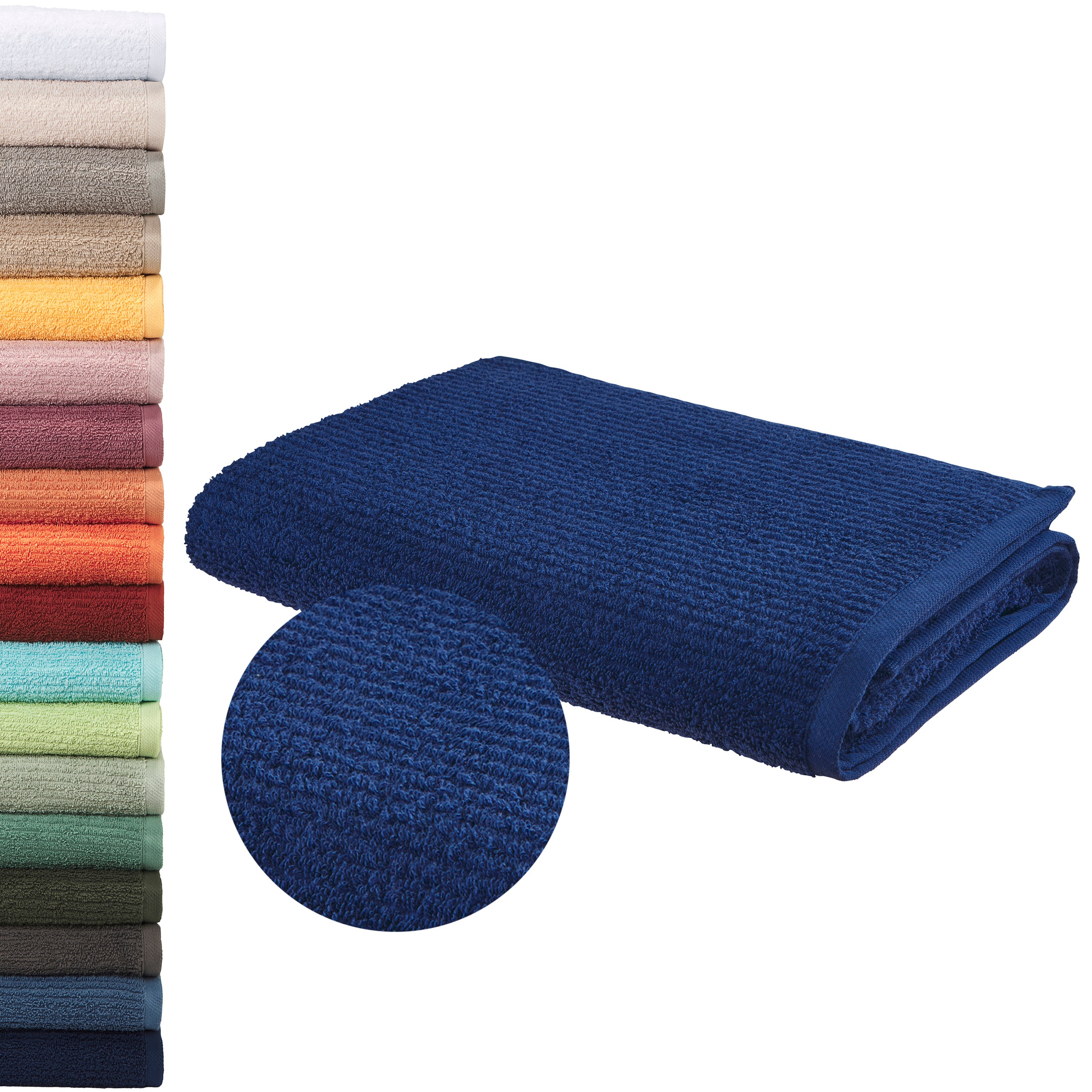 OTTO home Badetuch »Riva, 80x150, Premium Handtücher, 500 gr/m²« Hoch-Tief-Struktur, Streifen, weich, 5 Jahre Garantie