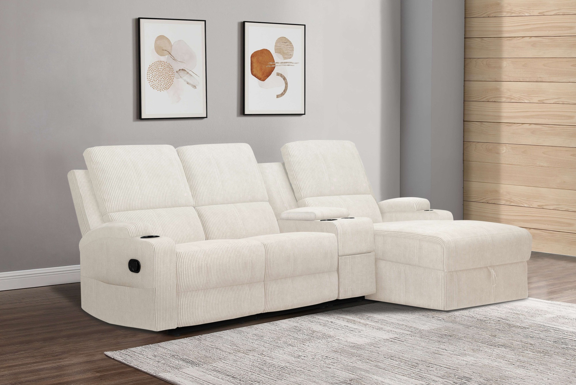 Home affaire Ecksofa »NAPORI Multimediasofa, 3er Kinosessel XXL, L-Form, Co günstig online kaufen