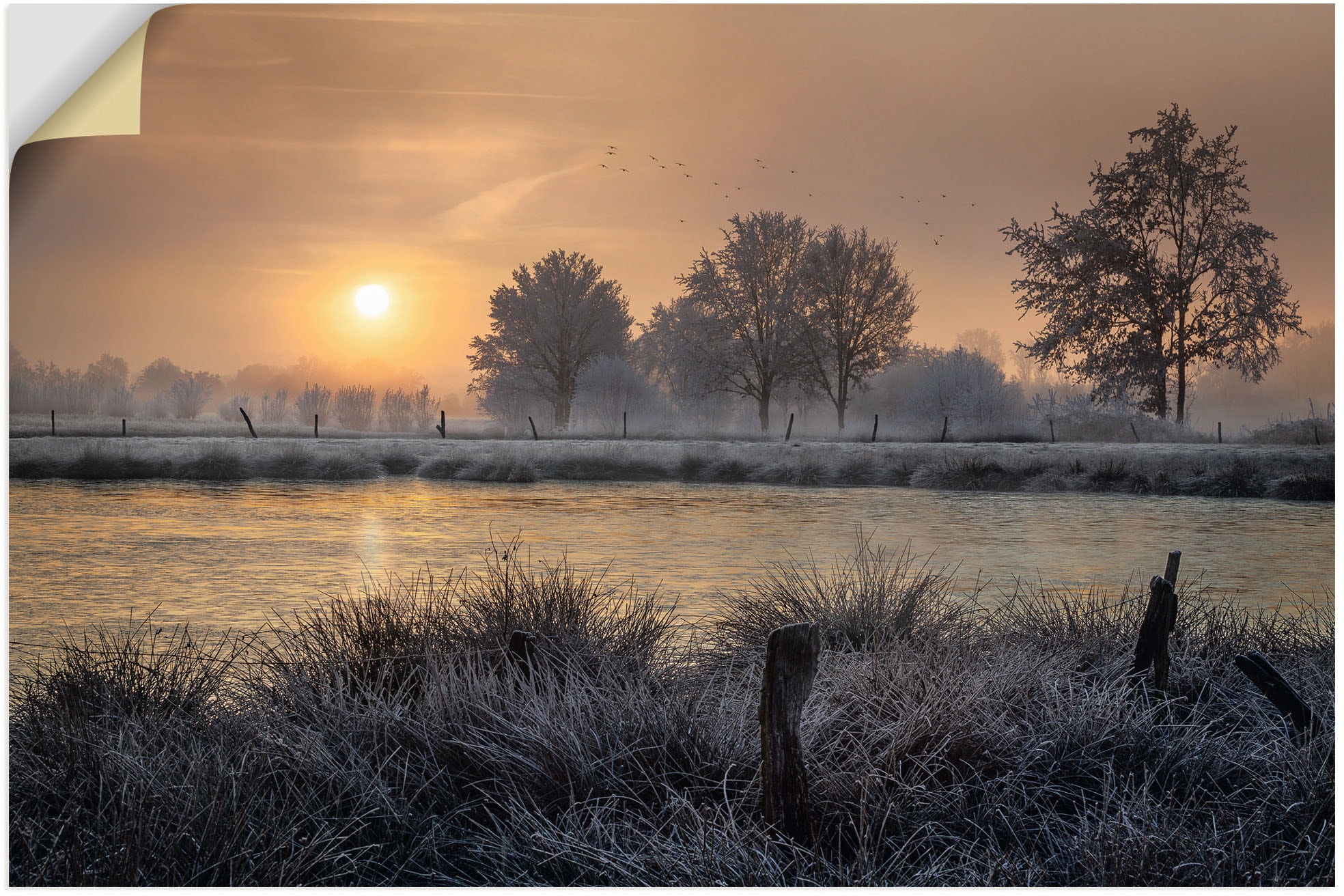 Artland Wandbild »Ein Wintertag beginnt«, Bilder vom Sonnenuntergang & -auf günstig online kaufen