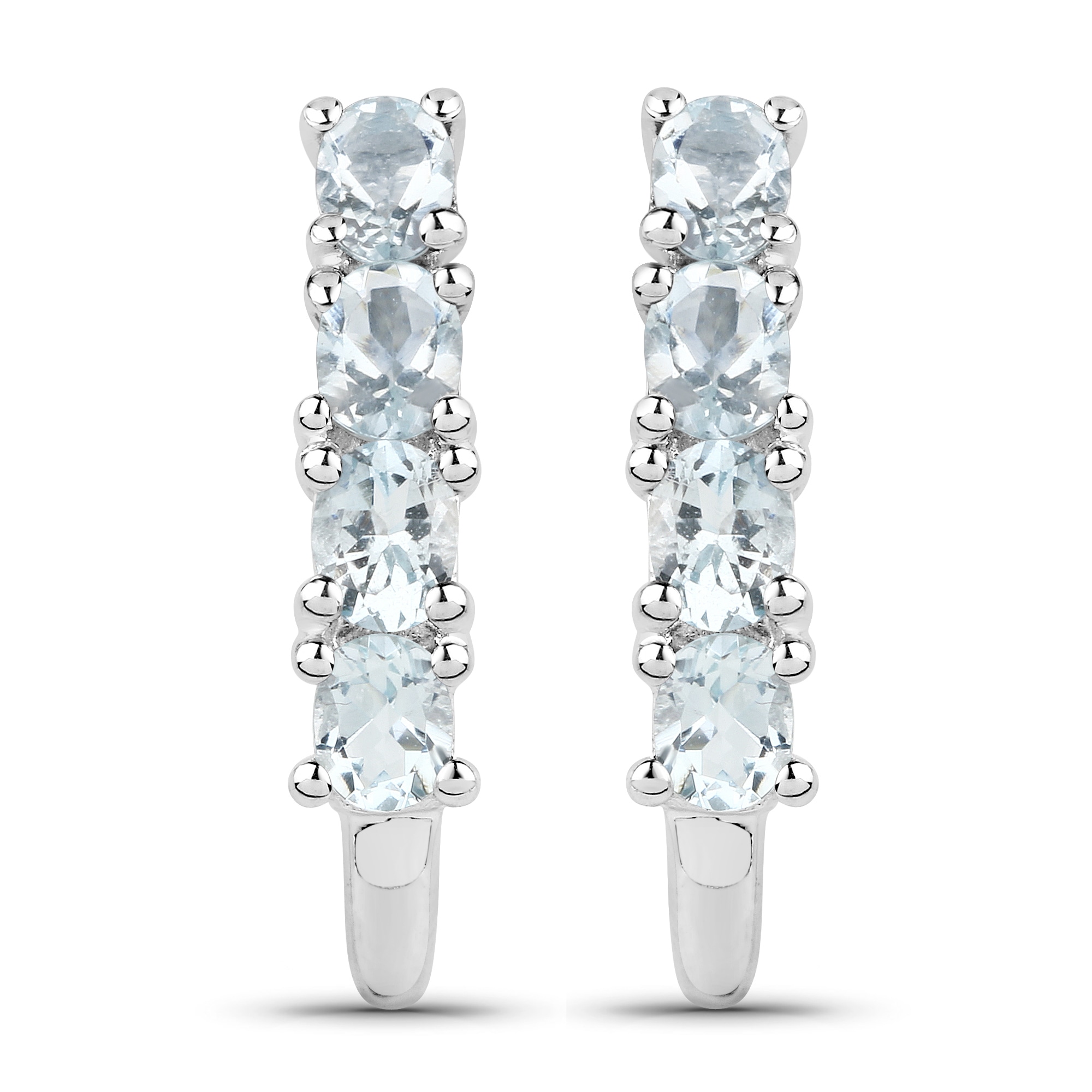 Vira Jewels Paar Ohrhänger »925 Sterling Silber rhodiniert Aquamarine«