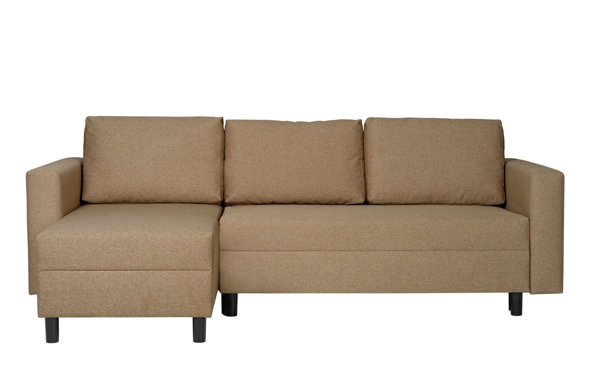 INOSIGN Ecksofa »GLENOE Schlafsofa mit Bettkasten, Recamiere beidseitig montierbar«, L-Form, Maße B/T/H: 230/135/84,5 cm, Velvet & Struktur weich