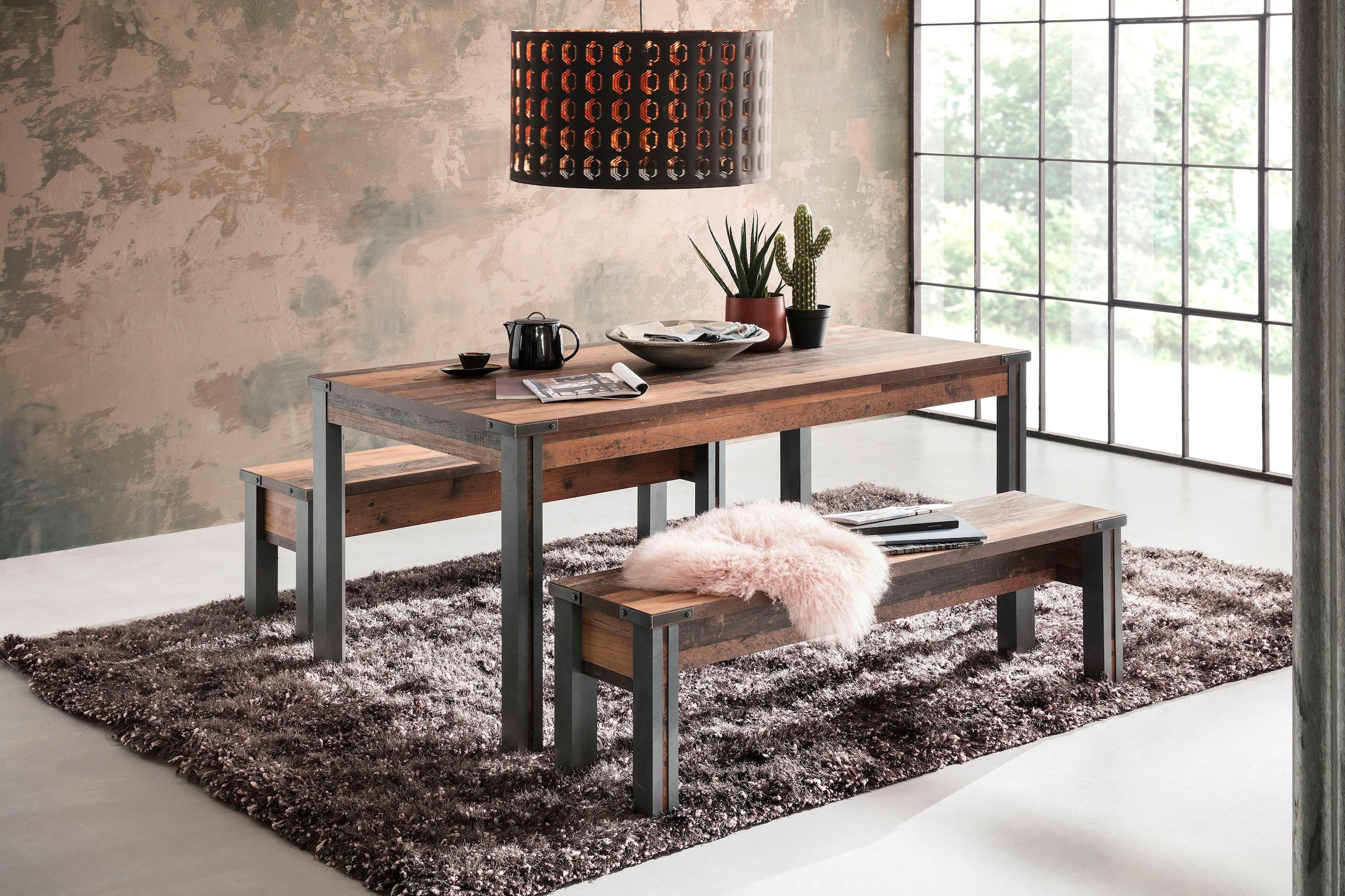 Home affaire Esstisch »Bristol«, Esszimmertisch im Industrial Style - Maße (B/T/H) 160/90/77 cm