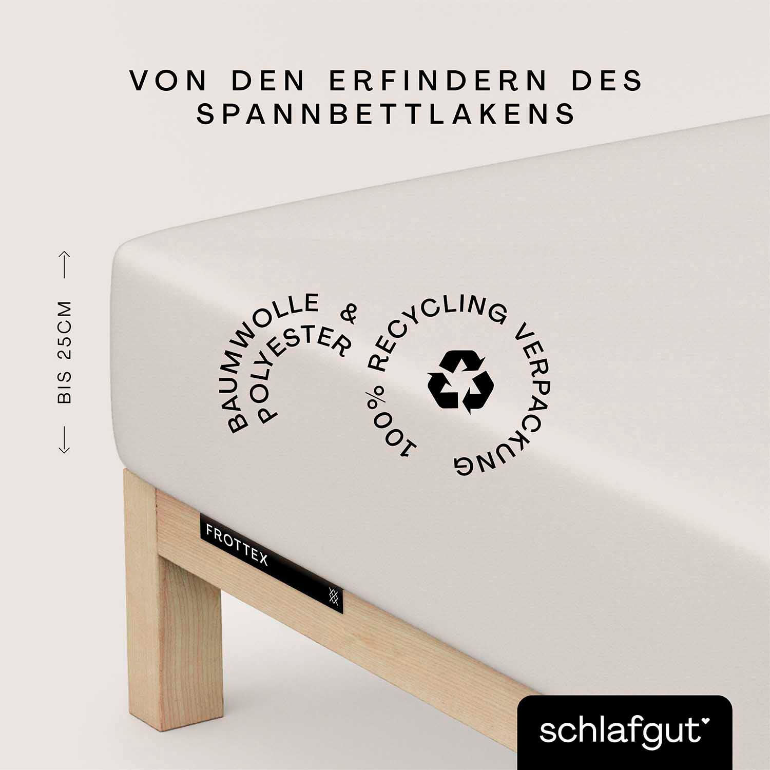 Schlafgut Bettlaken »Frottex Spannbettlaken«, MADE IN GREEN by OEKO-TEX® günstig online kaufen