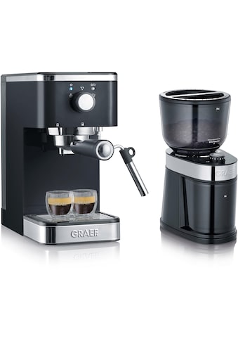 Graef Espressomaschine »"Salita Set"«, inkl. Kaffeemühle CM 202 (ES402EUSET), schwarz kaufen