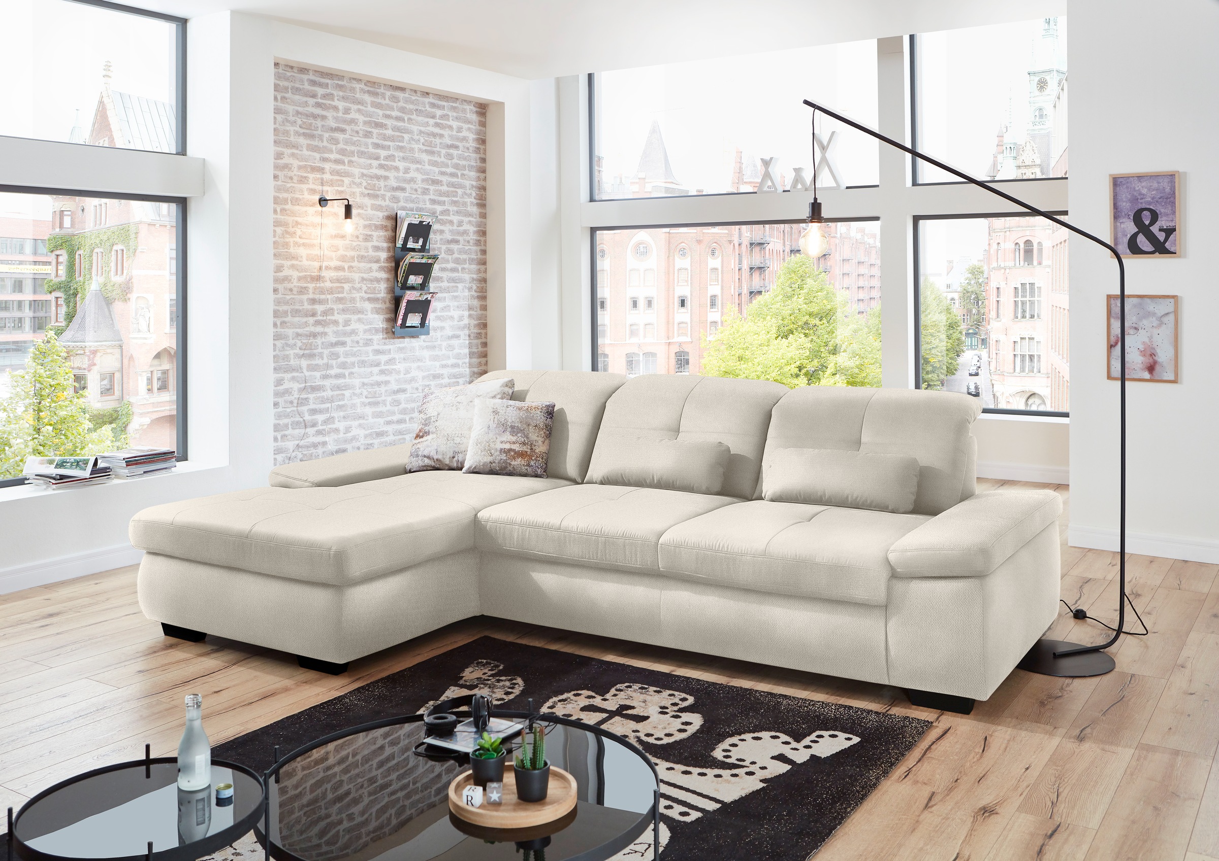 Die PlanBar Ecksofa »MP-IN16012 L-Form, mit Kaltschum-Polsterung«, inkl. Si günstig online kaufen