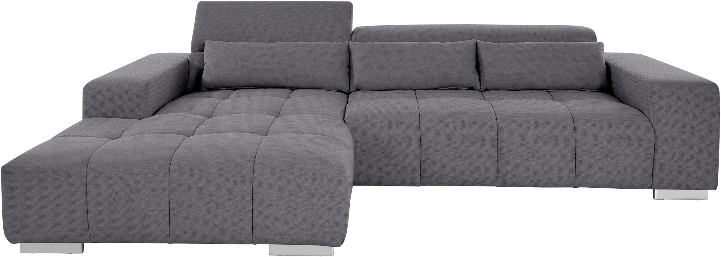 COTTA Ecksofa »Orion L-Form«, mit Kopfteilverstellung & 3 Nierenkissen