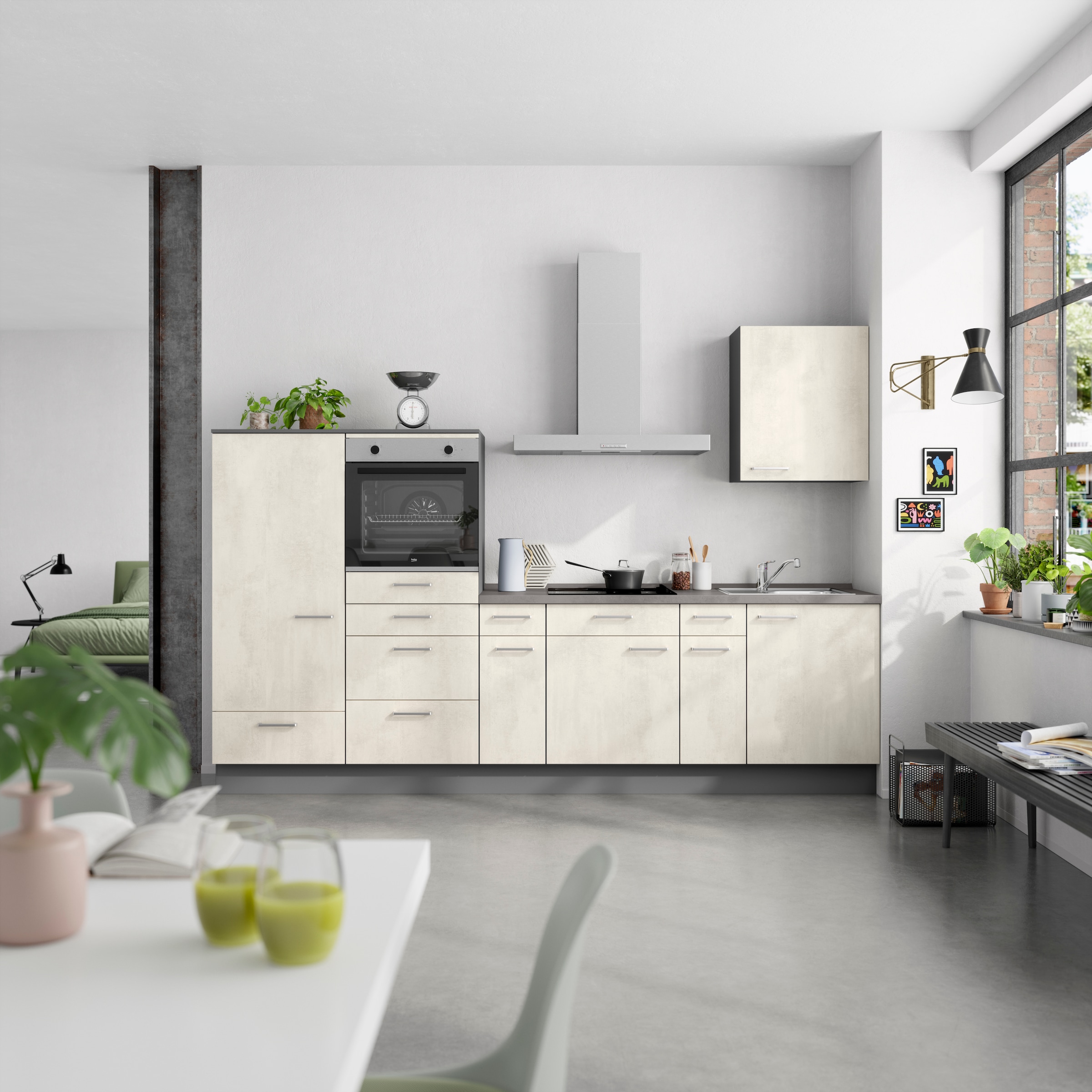 nobilia® Küchenzeile »"Riva I"«, vormontiert, Ausrichtung wählbar, Breite 3 günstig online kaufen