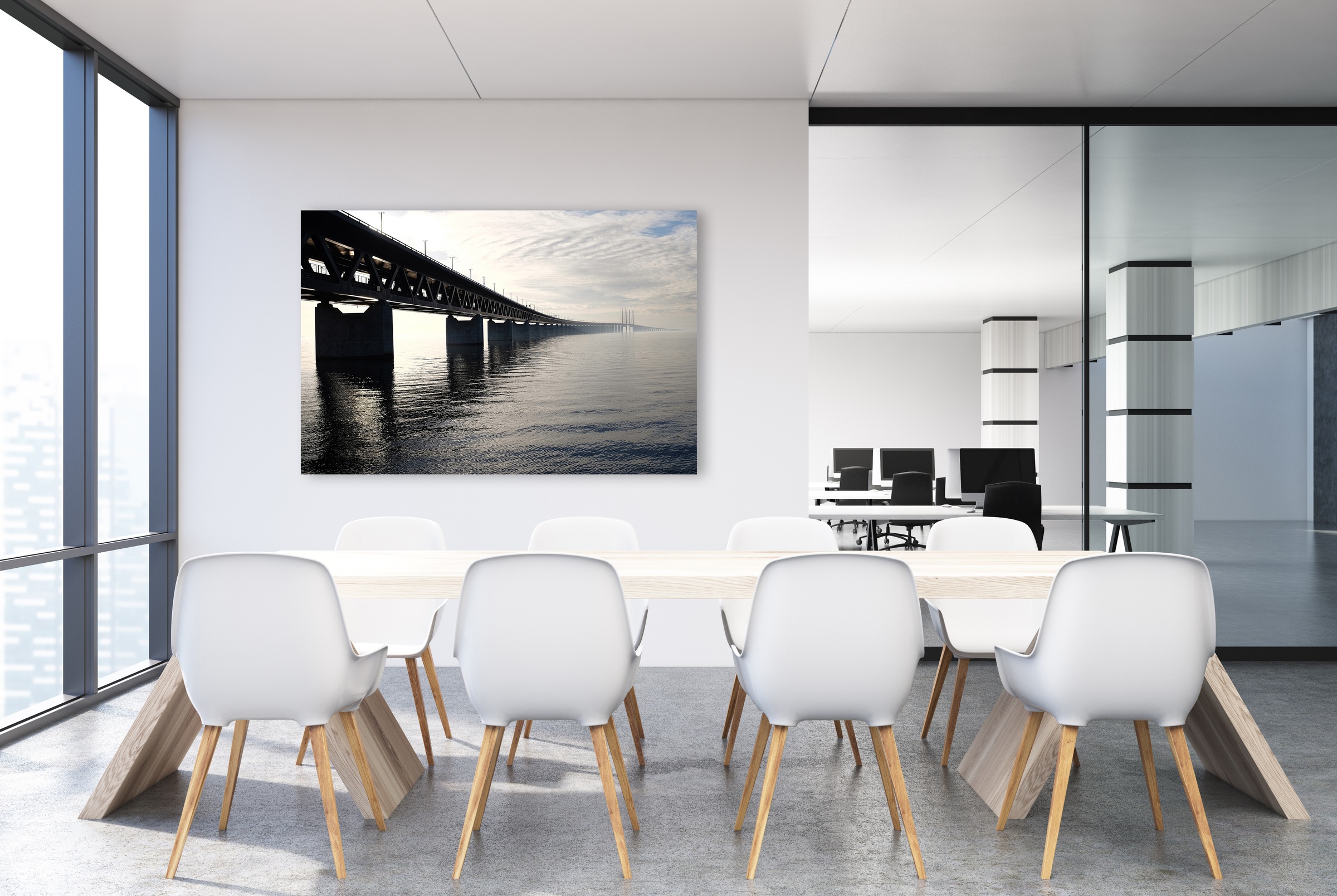 queence Leinwandbild »Marlon«, Brücken-Kunst-Foto, (1 St.), Akustikbild mit günstig online kaufen