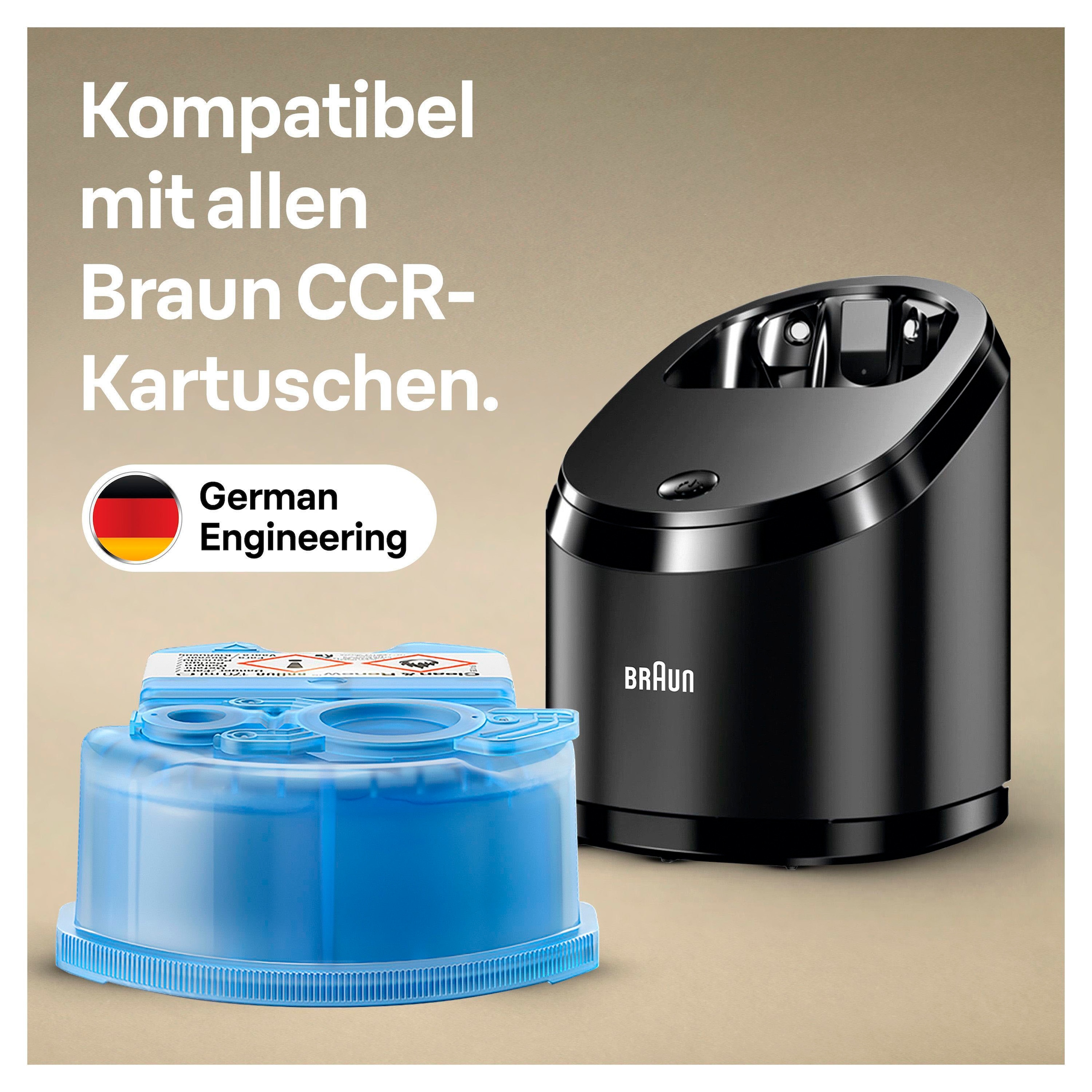 Braun Rasierer-Reinigungsstation »Series 9 93xx/94xx und Series 8 83xx/84xx«, Intelligente Programme, Aufladung, Reinigung, Pflege und Trocknung